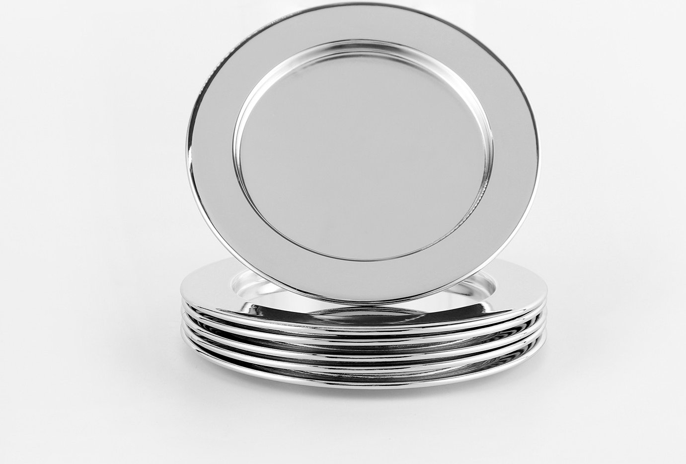 ECHTWERK Untersetzer- / Serviettenring-Set (dekoratives Glasuntersetzer 6t, Edelstahl, 6tlg)