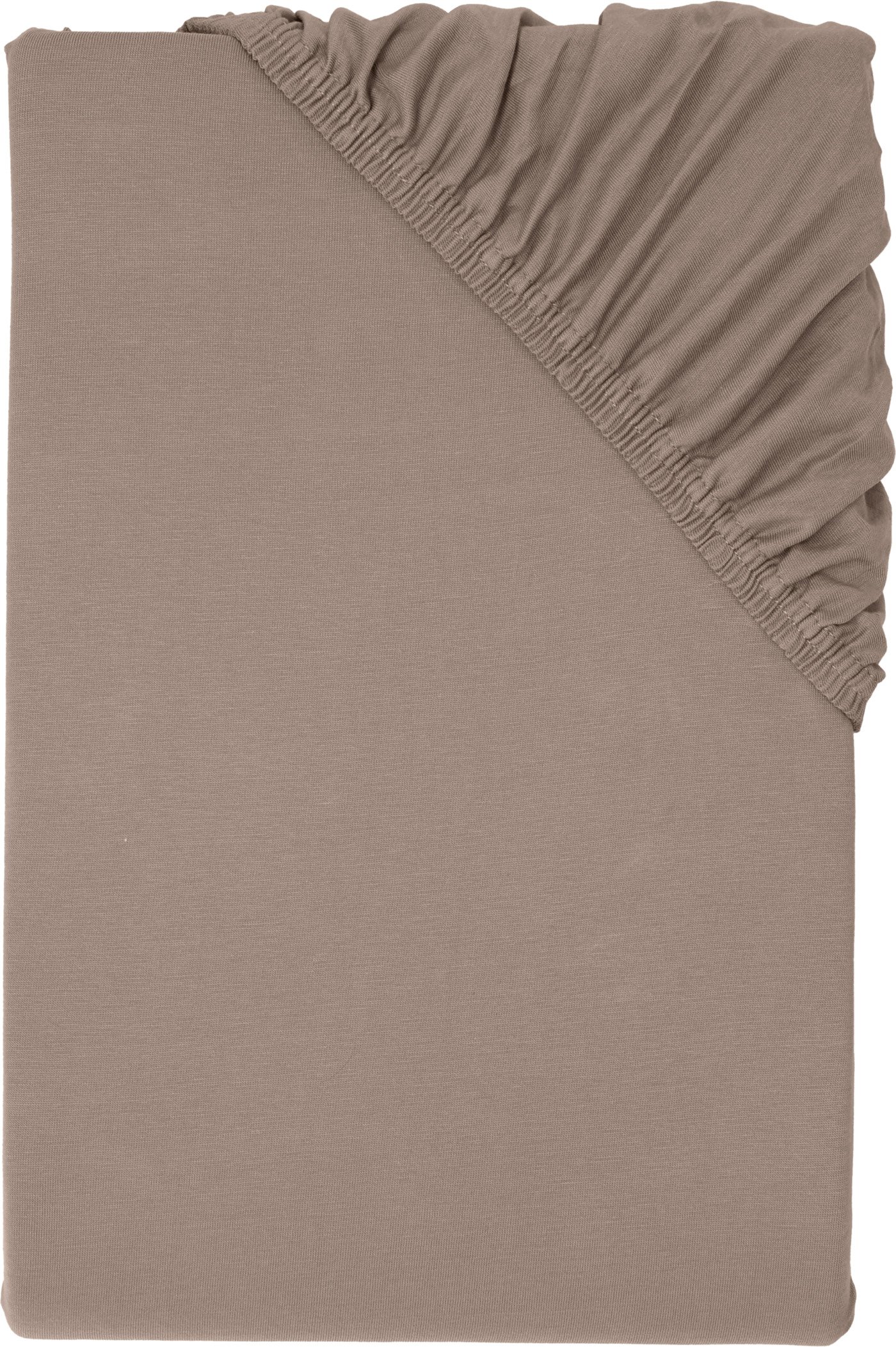 LIVARNO® Spannbettlaken Bi-Elastic Jersey 180-200 x 200 x 25 cm (Braun)