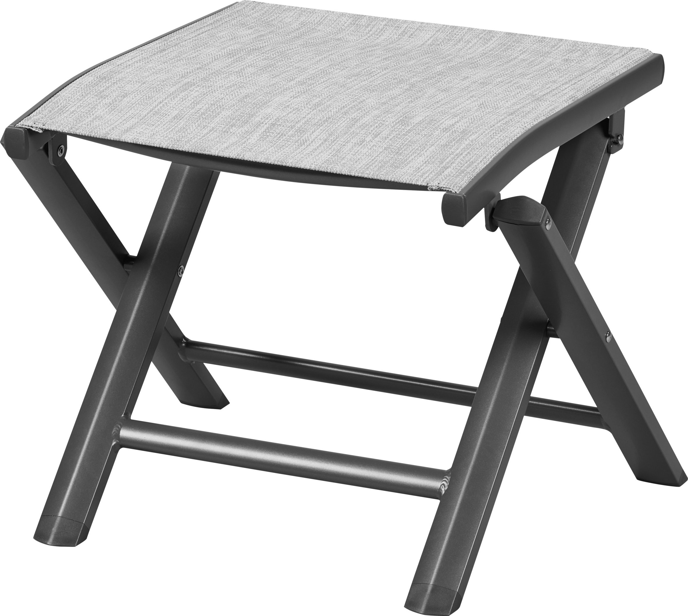 LIVARNO® Aluminium-Klapphocker "Houston", anthrazit/hellgrau-meliert