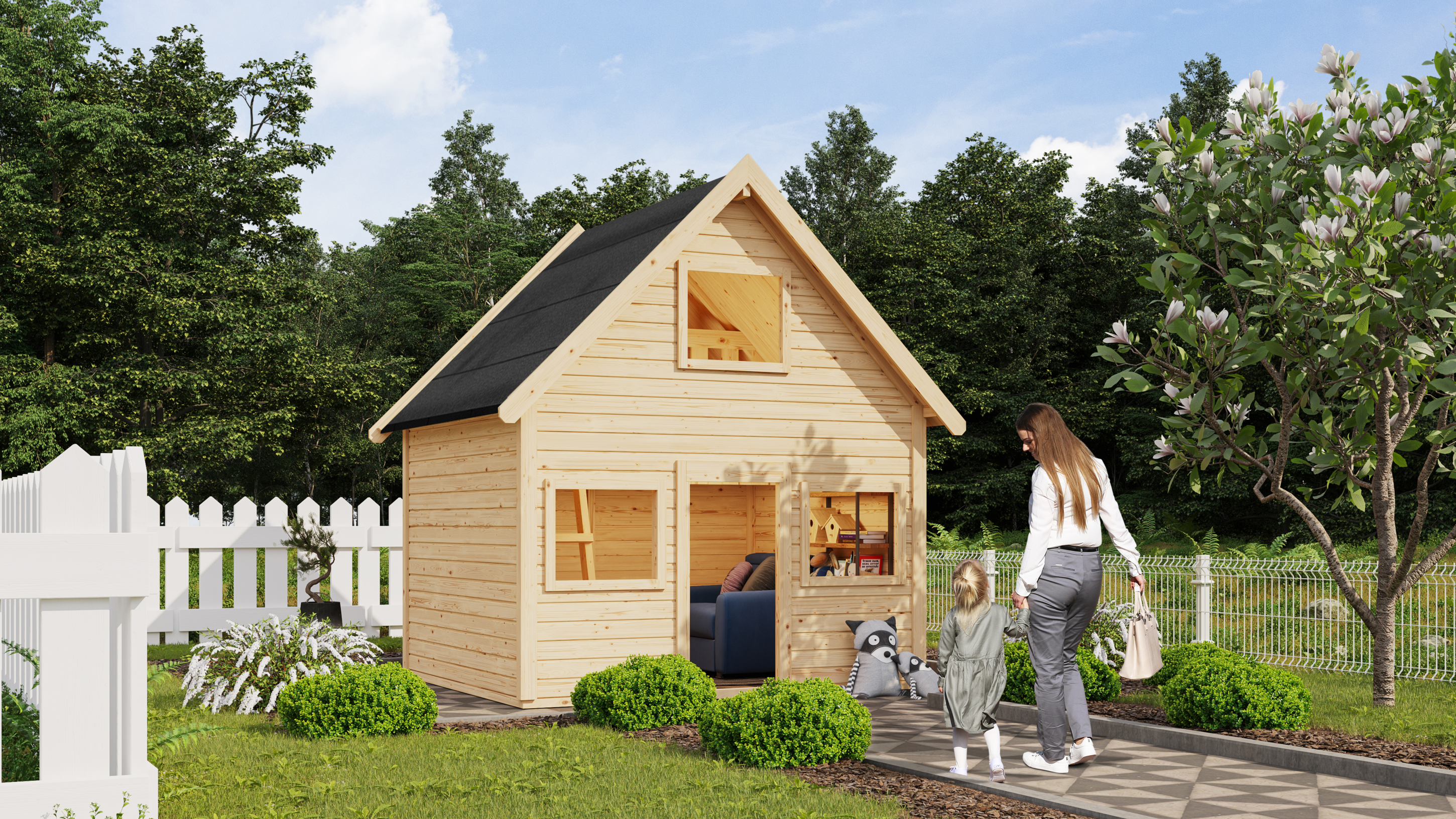 Karibu Spielhaus Nico (naturbelassen)