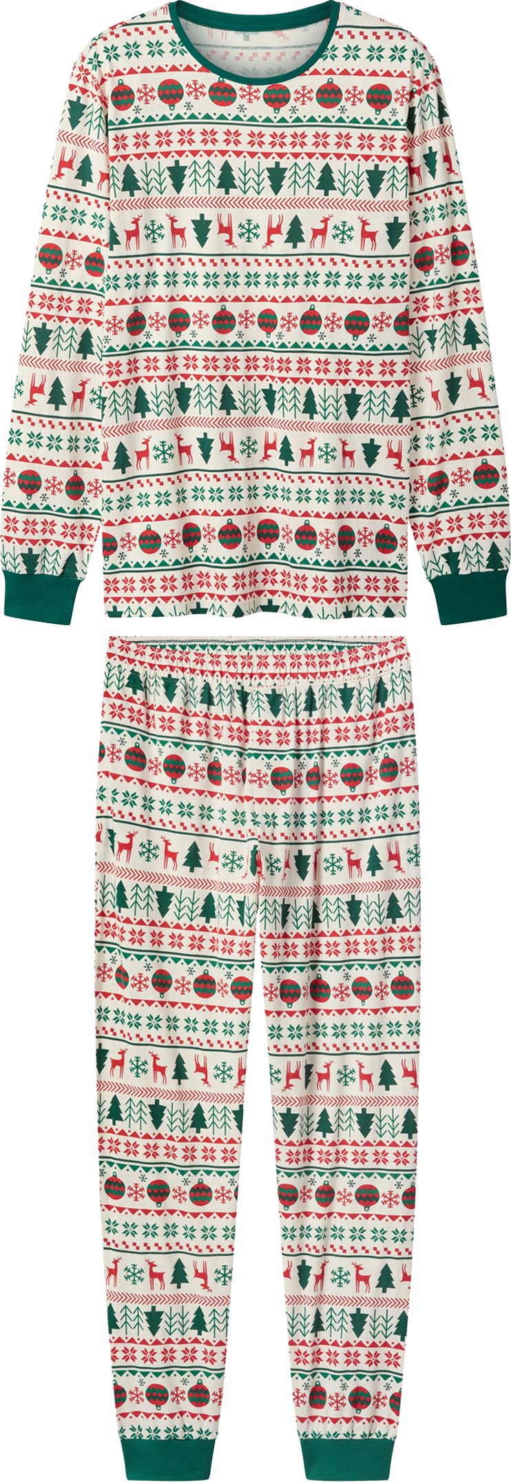 esmara Men Herren Pyjama (Muster/weiß, XL (56/58))