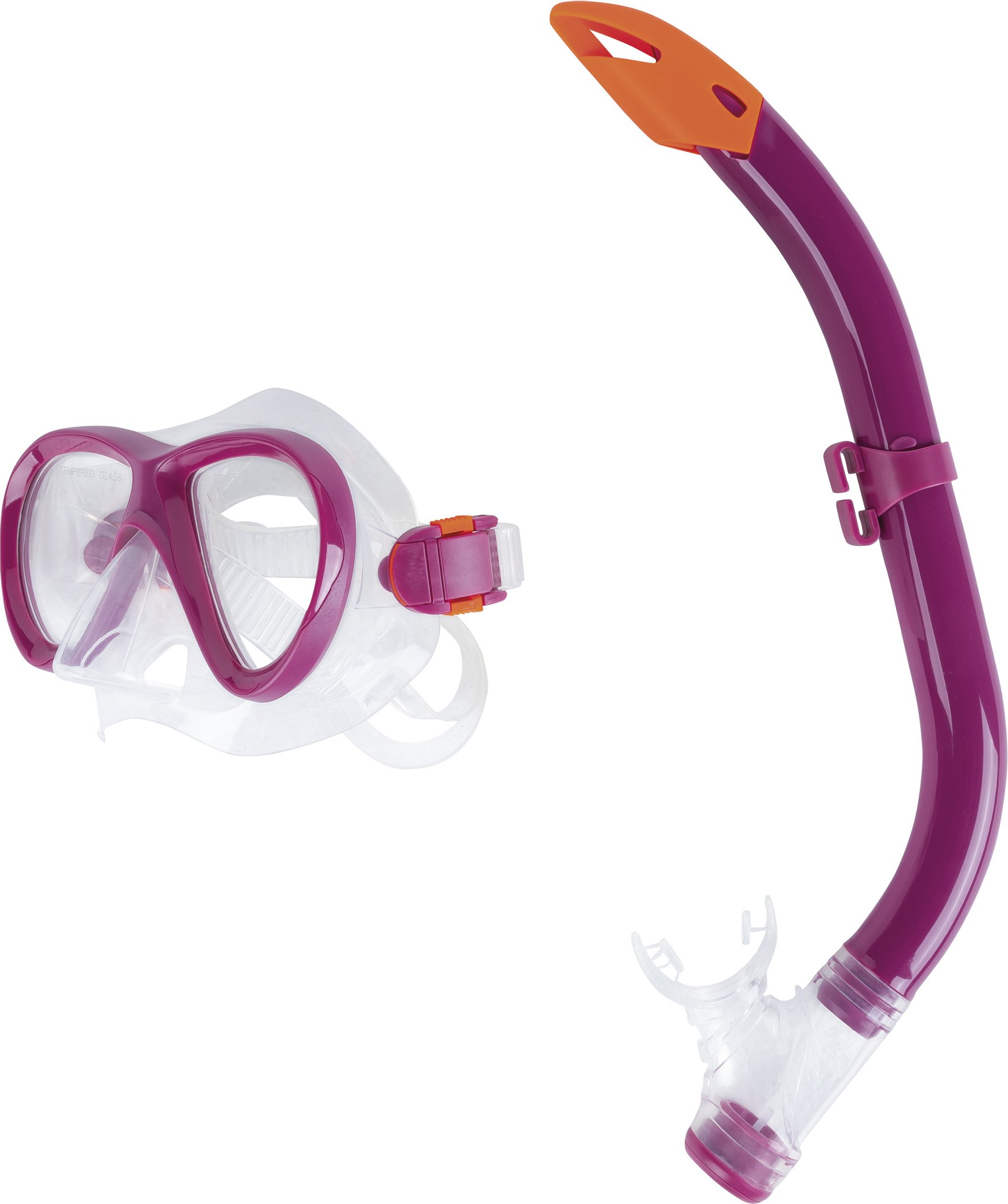 CRIVIT Kinder Schnorchel Set 2tlg. (fuchsia)