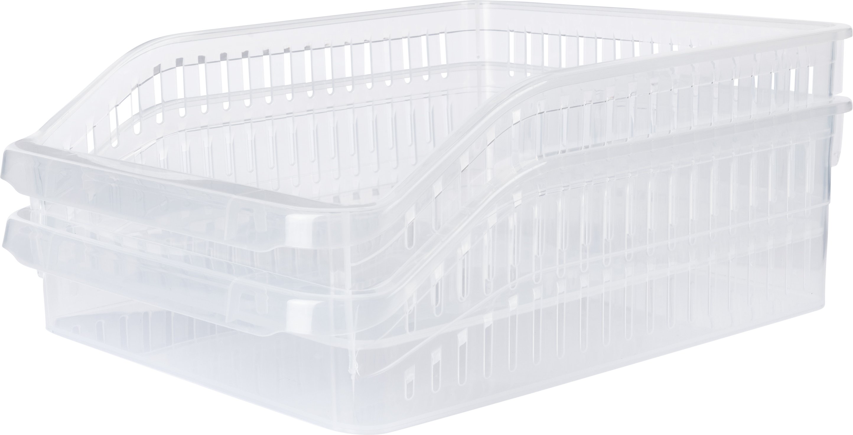 LIVARNO home Küchenschrank und Kühlschrank Organizer (Achtung: LV OSDE) (2er Set breit, Transparent)