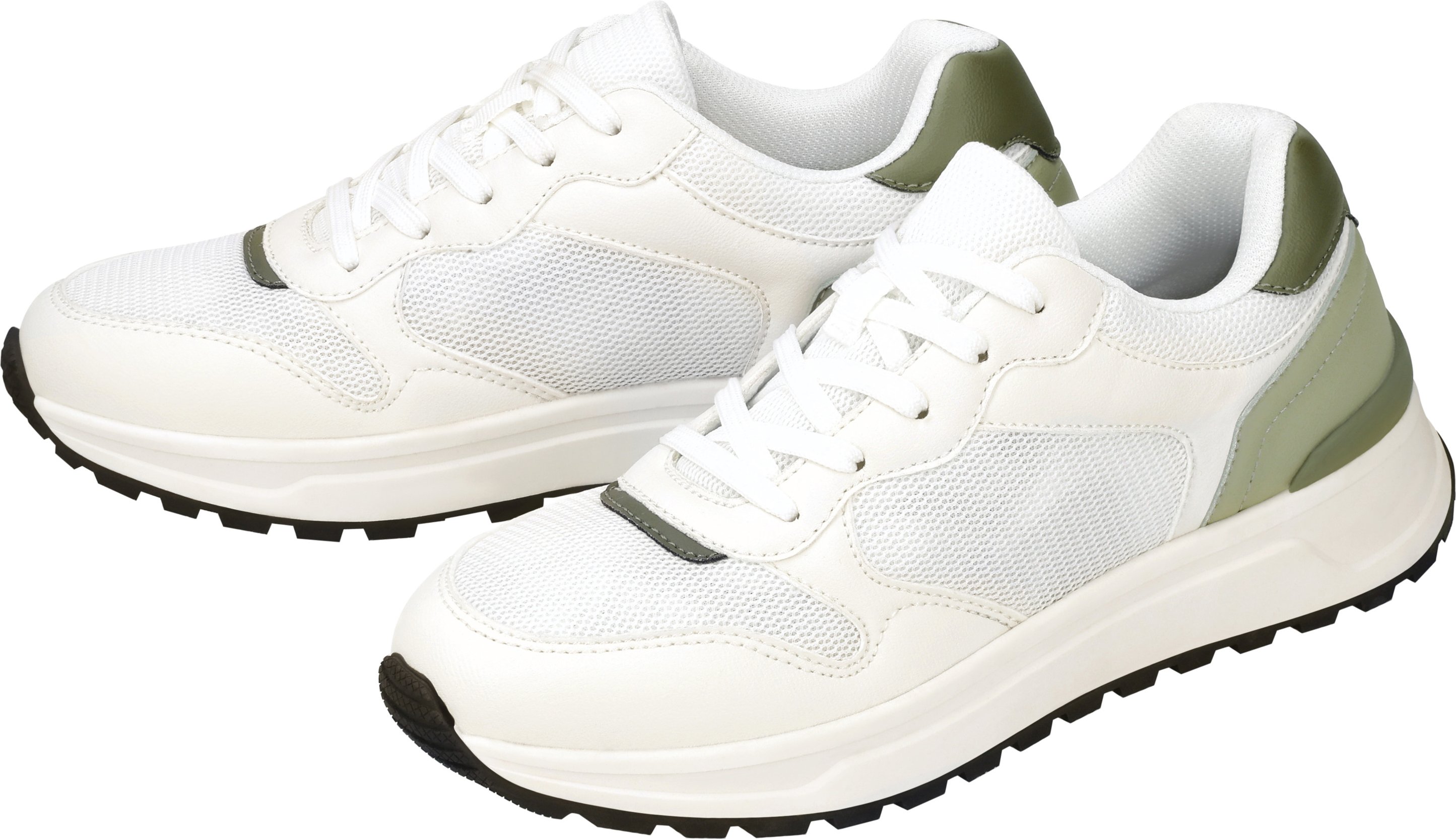 esmara® Damen Sneaker (Weiß/Grün, 37)