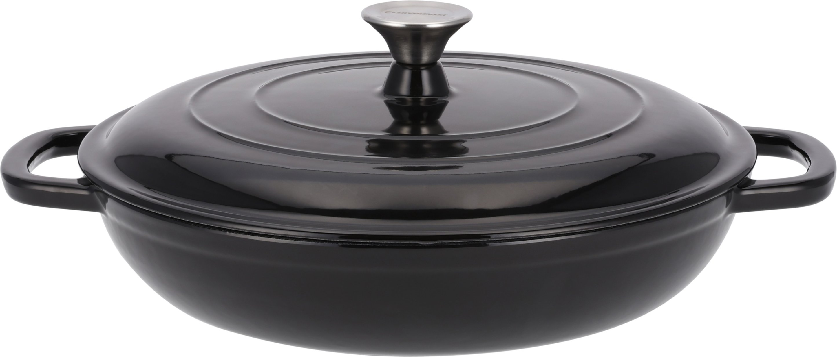 SILVERCREST® Gusseisenservierpfanne ⌀ 30cm / 3,7 Liter (Schwarz)""