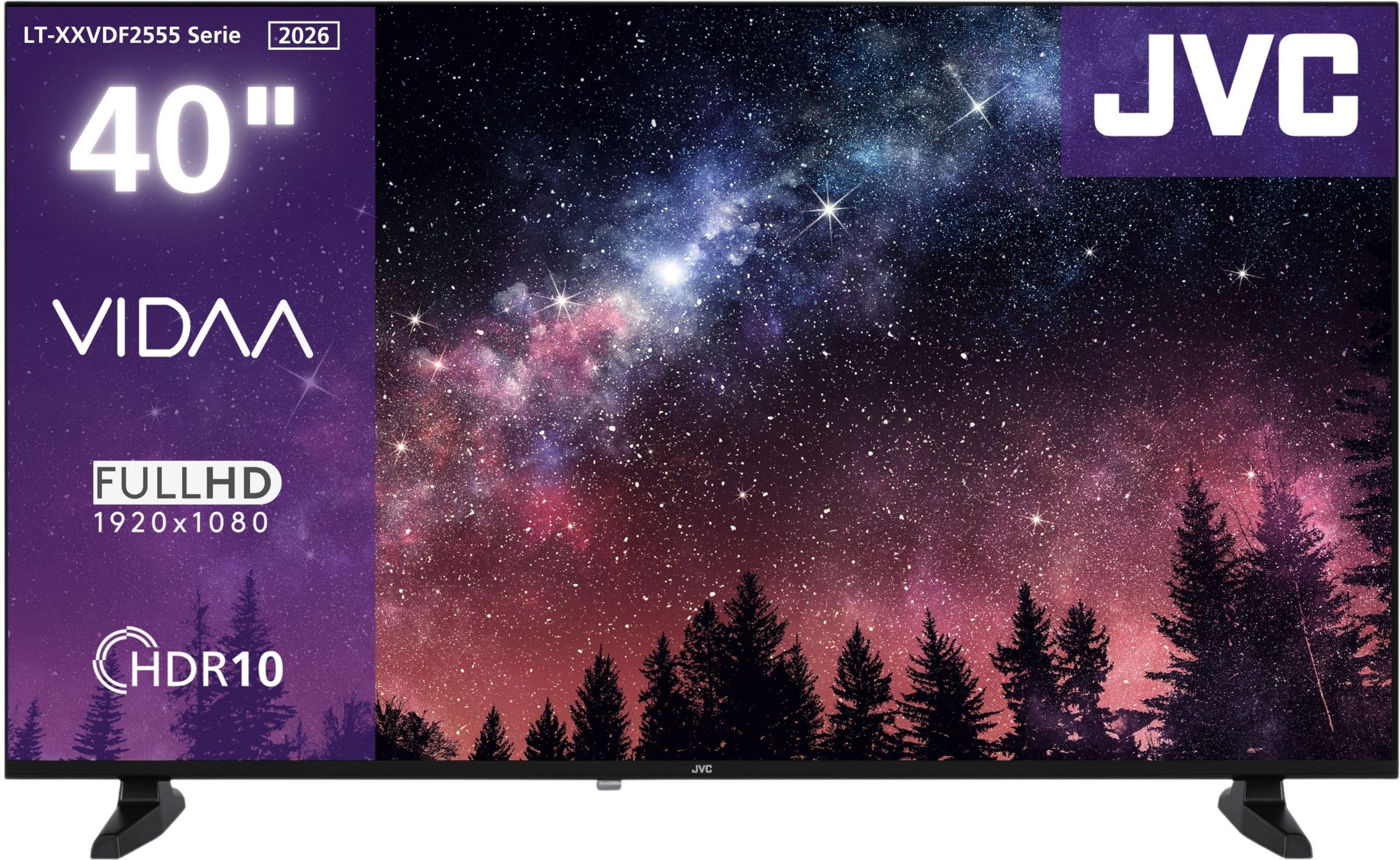 JVC 40 Zoll Fernseher »LT-40VDF2555« Smart TV VIDAA, Full HD, HDR, Triple-Tuner