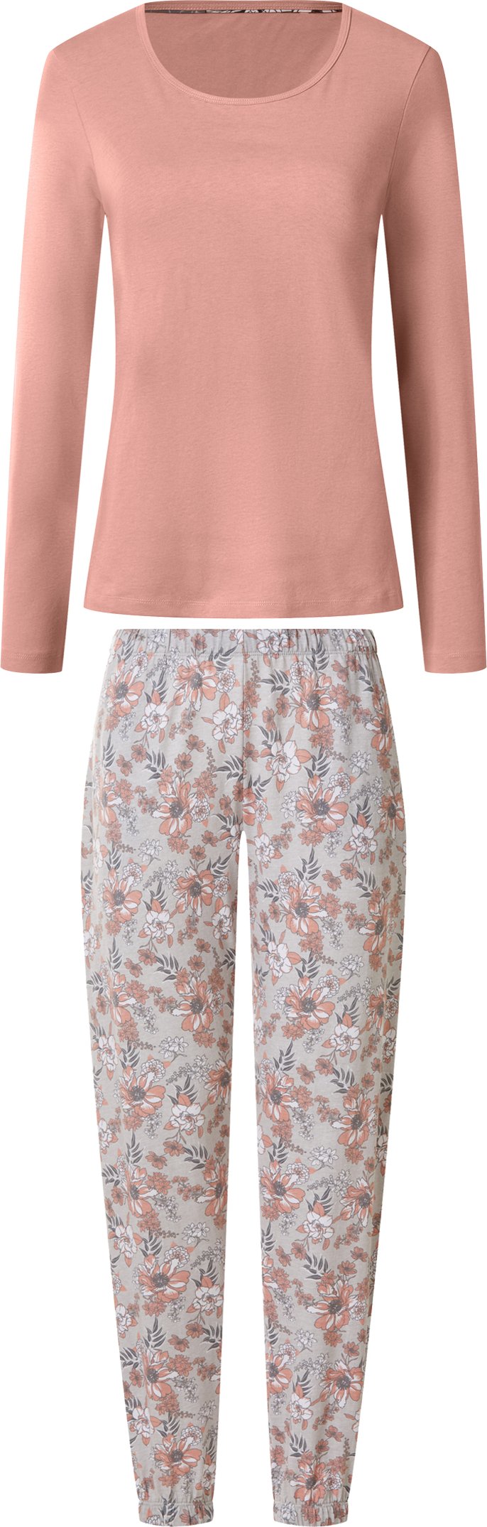 esmara® Damen Pyjama lang (rosa, L(44/46))