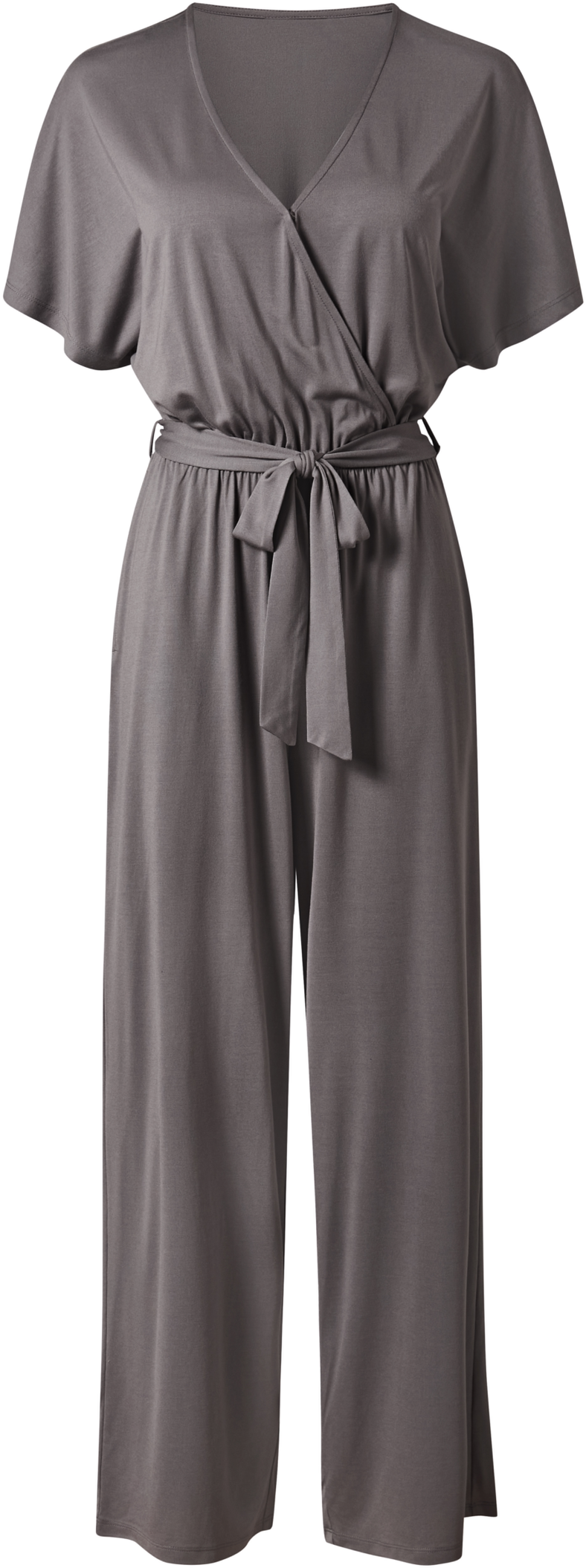esmara® Damen Jumpsuit, mit seitlichen Eingrifftaschen (Grau, L(44/46))