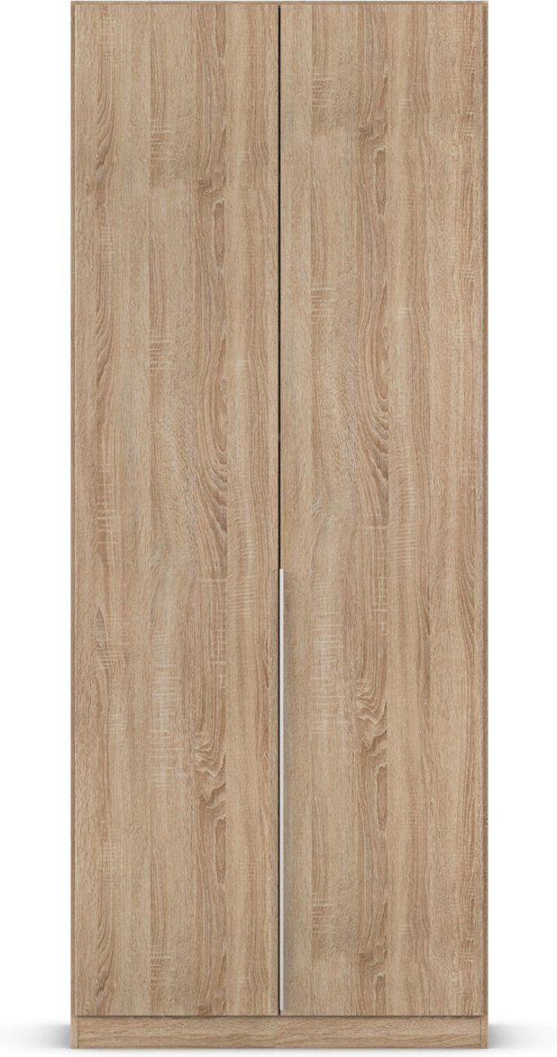 rauch ORANGE Drehtürenschrank Alabama (Basic-Zubehör, Eiche Sonoma, Griffe Alufarben, 91 x 229 cm)