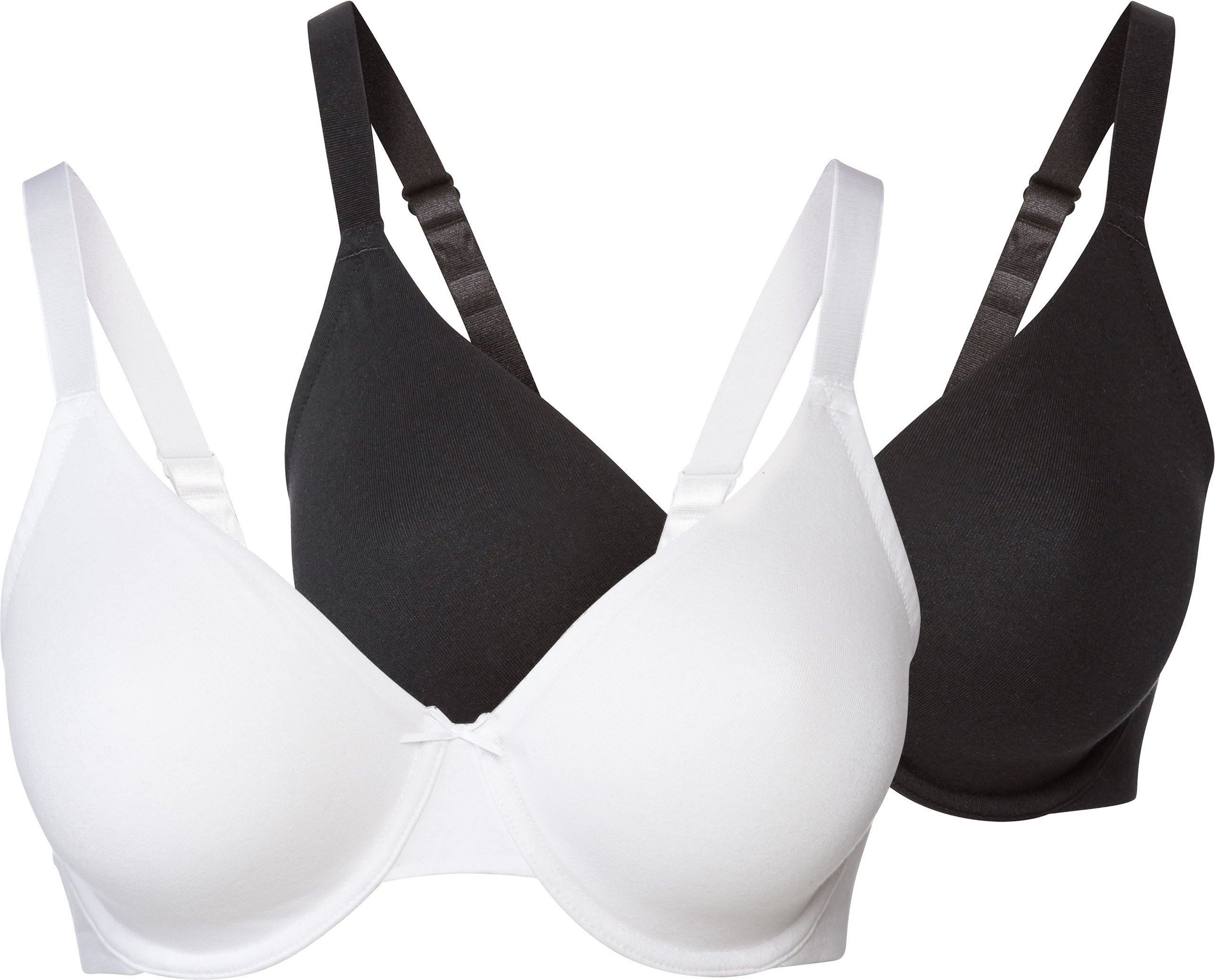Thumbnail - esmara® Damen Bügel BH gemouldet, 2 Stück (Schwarz/weiß, 90D)