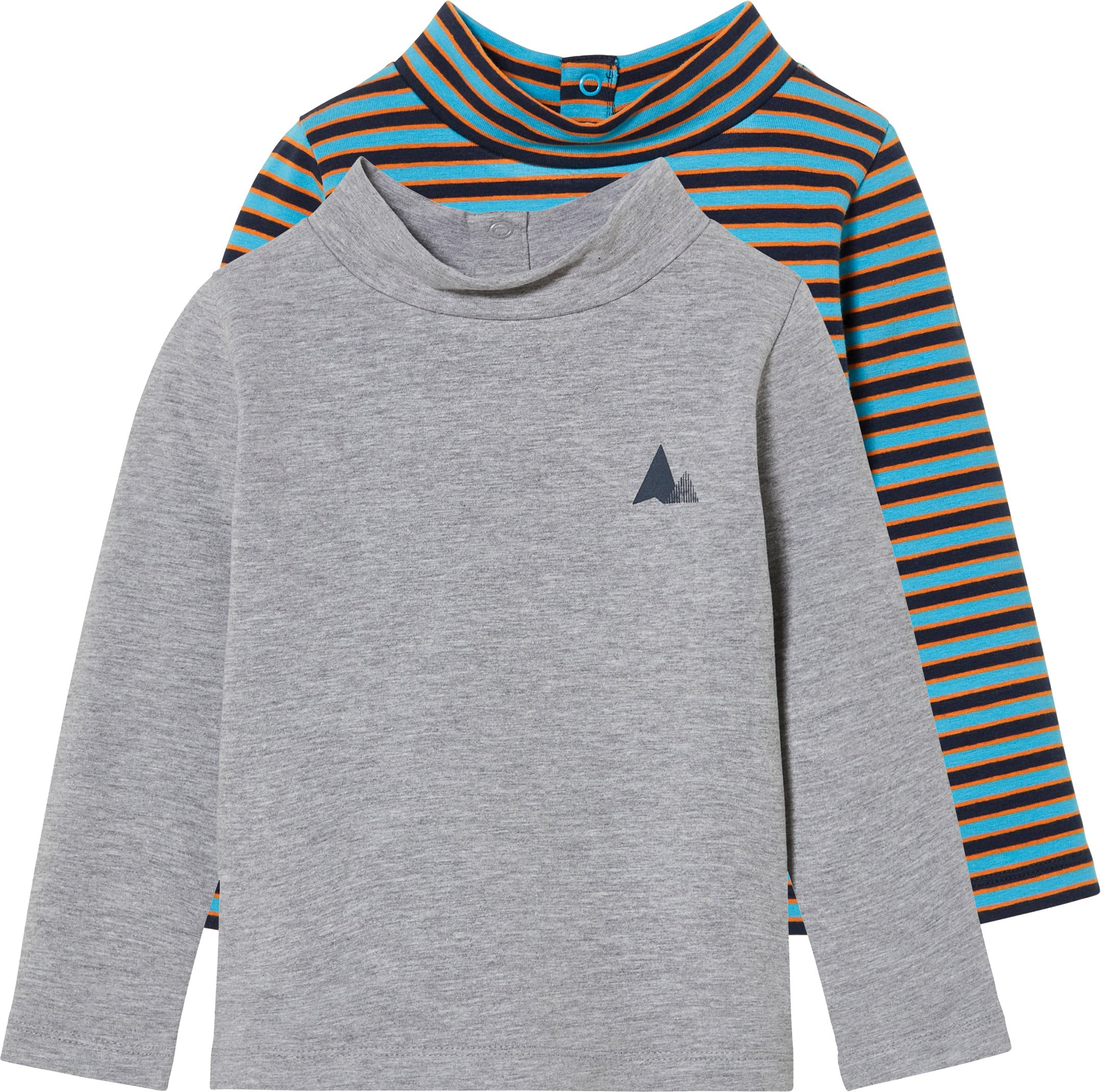 lupilu® Baby Kleinkinder Jungen Langarmshirt (86/92, grau/blau/navy)