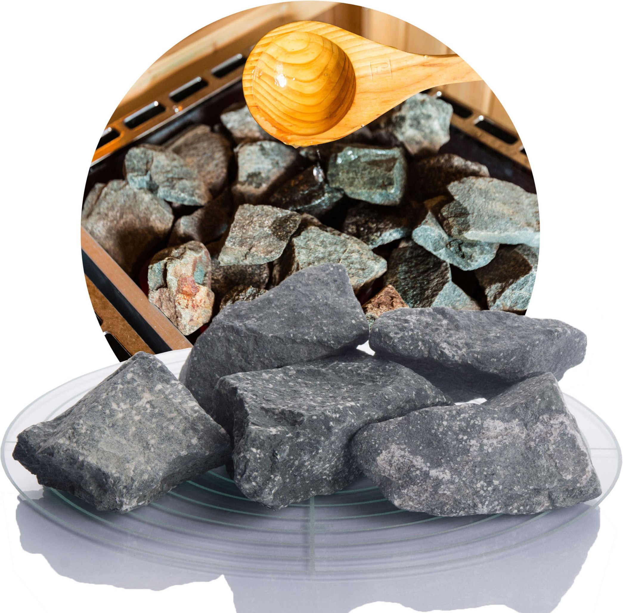 Schicker Mineral Deutsche Saunasteine (50-80 mm, 20 kg)