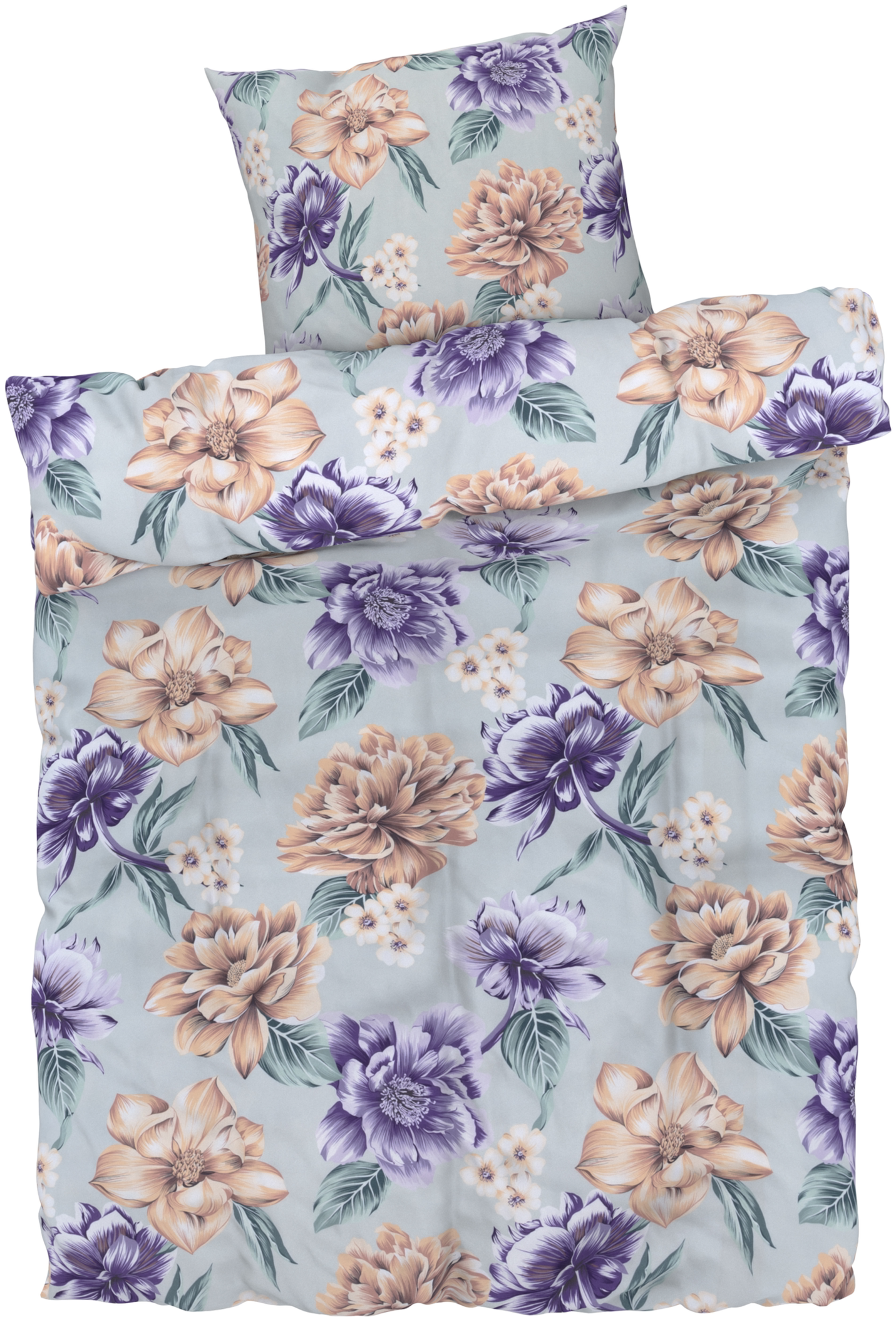 LIVARNO home Mikrofaser-Satin-Bettwäsche, 135 x 200 cm (Bunt)