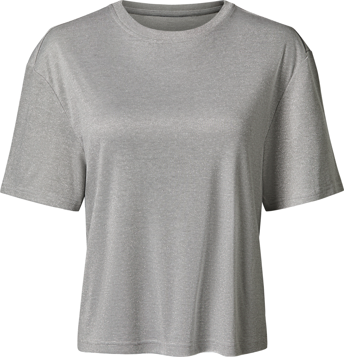 Thumbnail - esmara® Damen T-Shirt mit edlem Glitzereffekt (Grau, M(40/42))