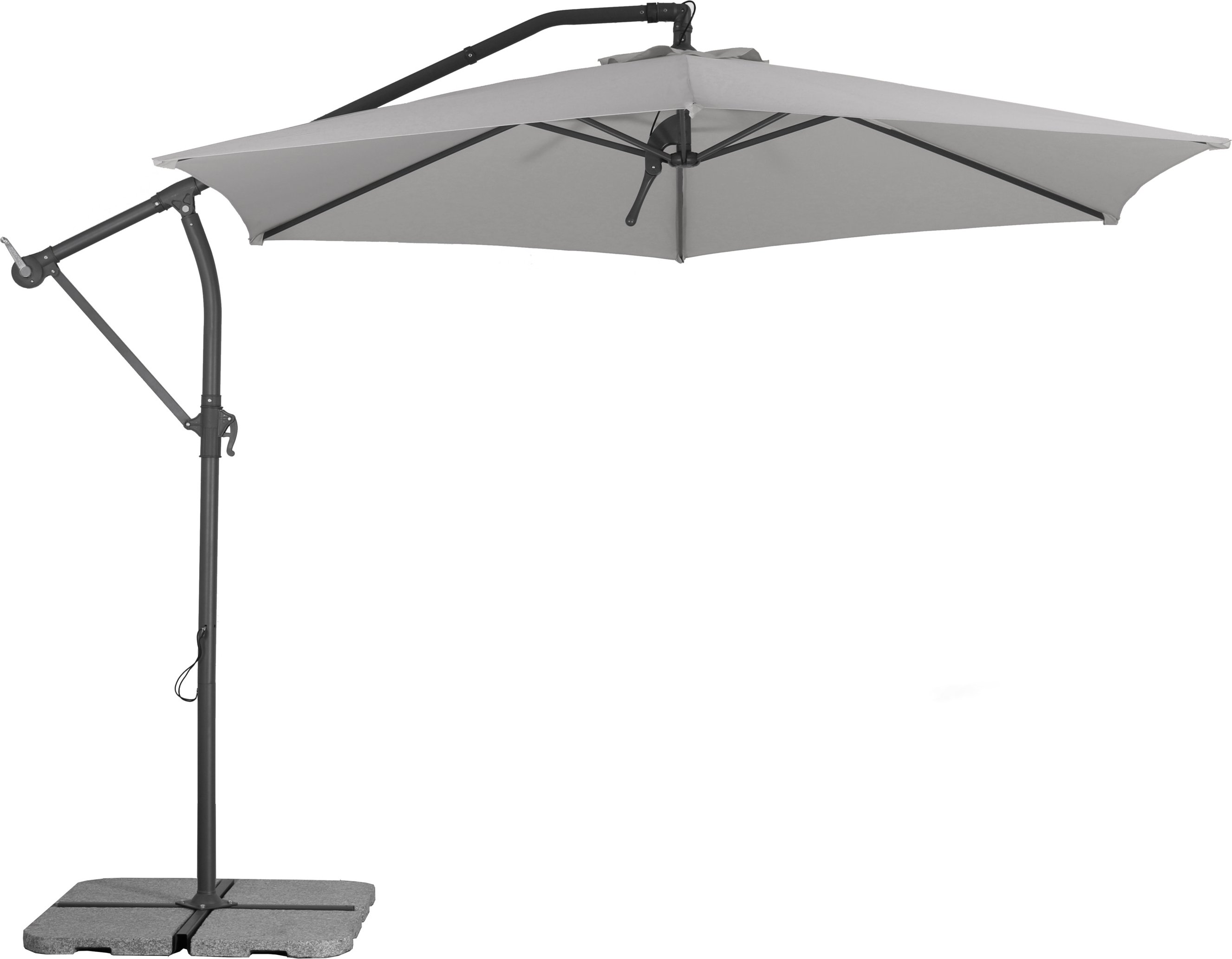 Schneider Sonnenschirm »Palmera 300«, inkl. Schutzhülle (Silbergrau)