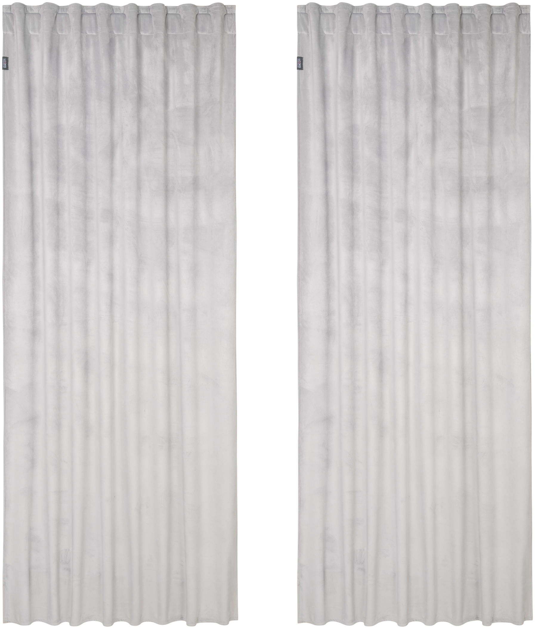 LOOKS by Wolfgang Joop Samtvorhang, weich fallend, 135 x 245 cm (Hellgrau)