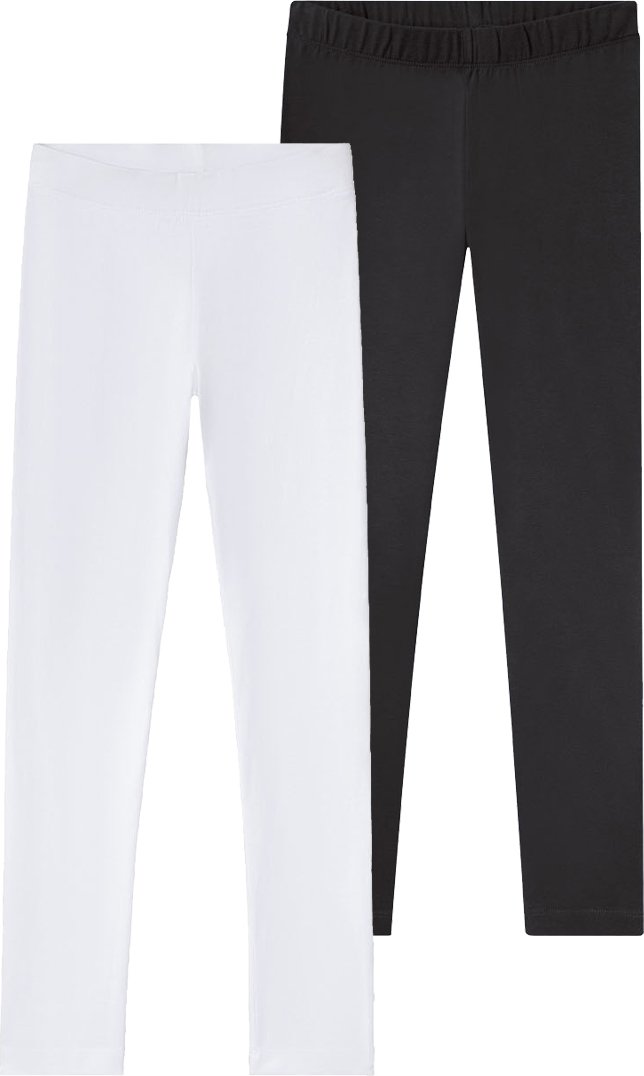 Thumbnail - pepperts!® 2 Kinder Mädchen Leggings (Schwarz/weiß, 158/164)