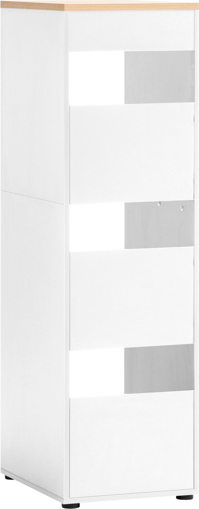 Schildmeyer Mehrzweckschrank Solea Wäscheschacht (3x Wäscheschacht, Höhe 154cm, mattweiß)