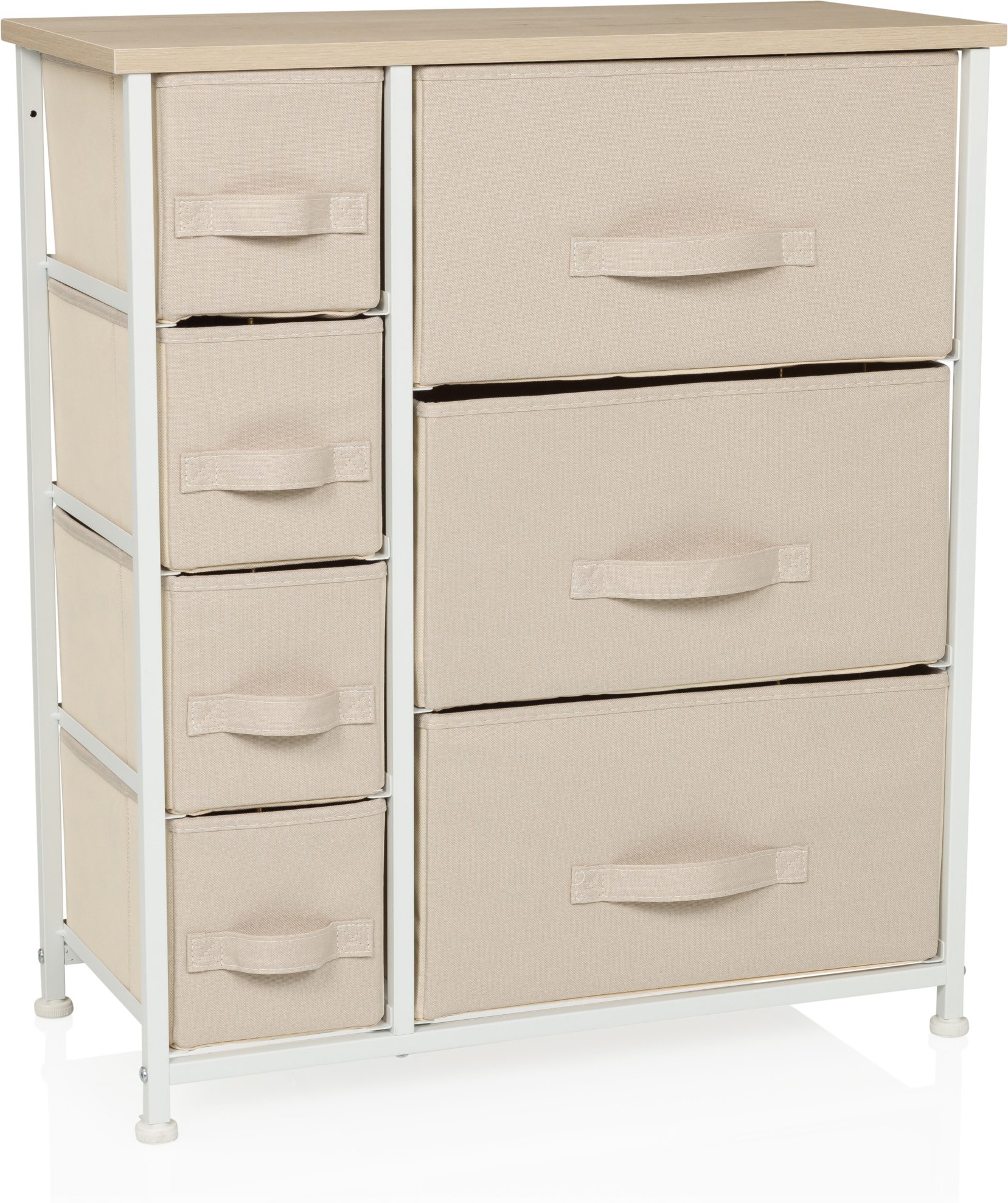 hjh OFFICE Regal FOLDRESS (7 fächer, Beige)