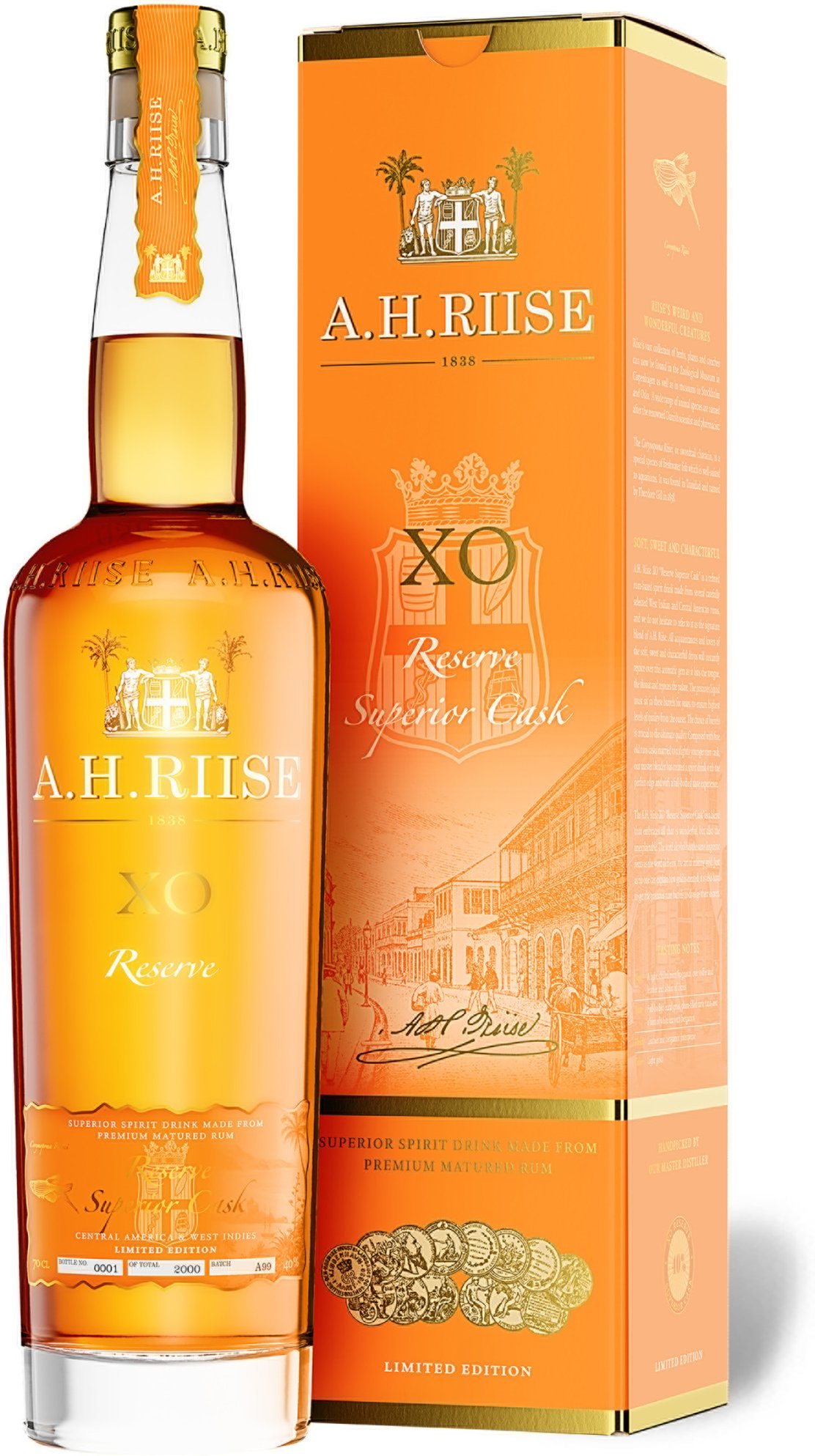 A.H. Riise XO Reserve Superior Cask Rum 40% Vol