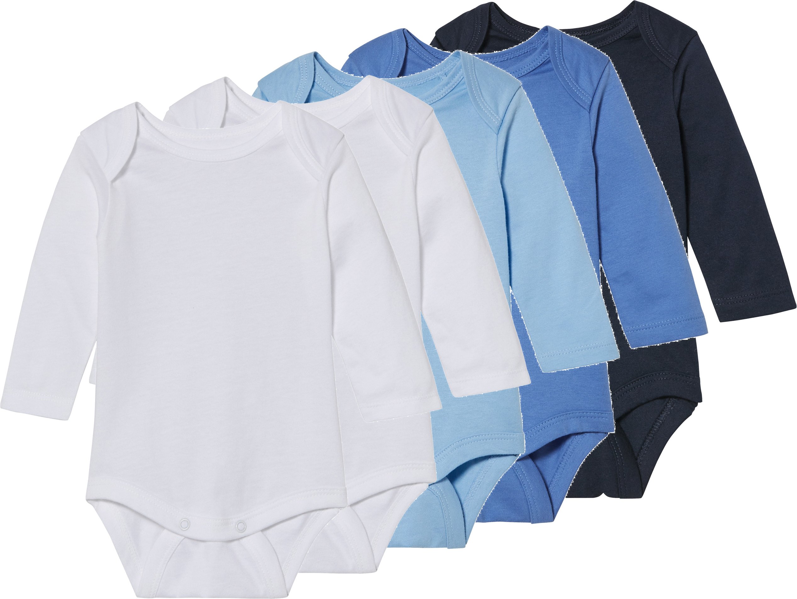 lupilu® Baby Body  5er Set (Blau/Weiß, 50/56)