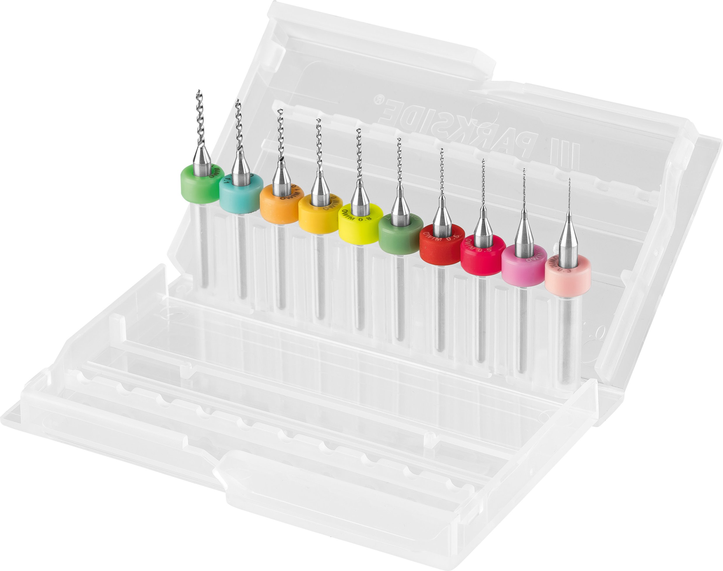 PARKSIDE® Mikrobohrer Set 10 tlg. / Fräser (Mikro Bohrer 0,3-1,2mm)