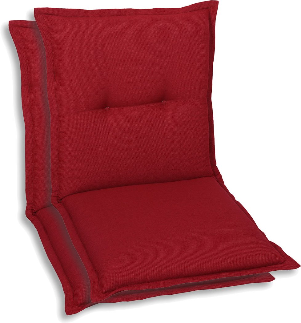 GO-DE Textil Gartena, kirschrot, 2er Set Niederlehner (2er Set Niederlehner, kirschrot)
