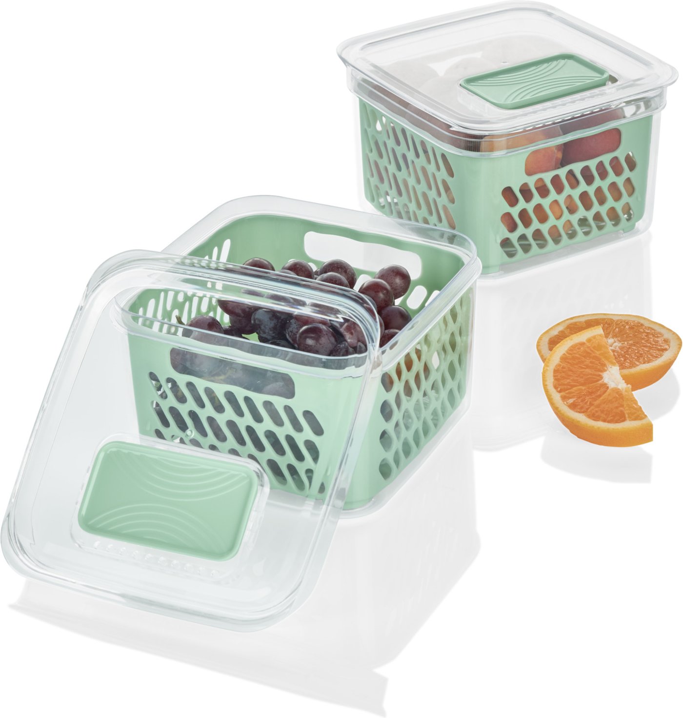 LIVARNO home Kühlschrankaufbewahrung Frischebox (klein 2er, grün)