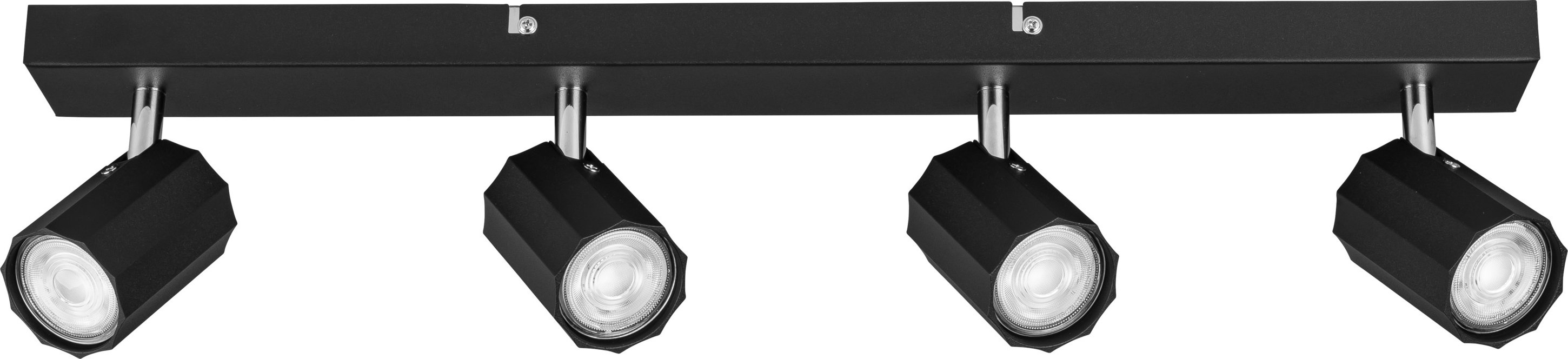 LIVARNO home Deckenschienenleuchte / Deckenstrahler, mit 4 neig- und schwenkbaren Spots (Deckenschienenleuchte, schwarz)