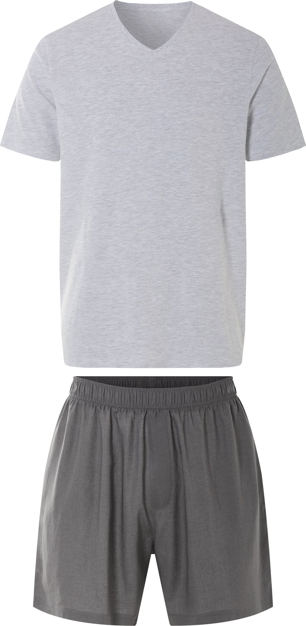 LIVERGY® Herren Shorty Pyjama (Grau, S (44/46))