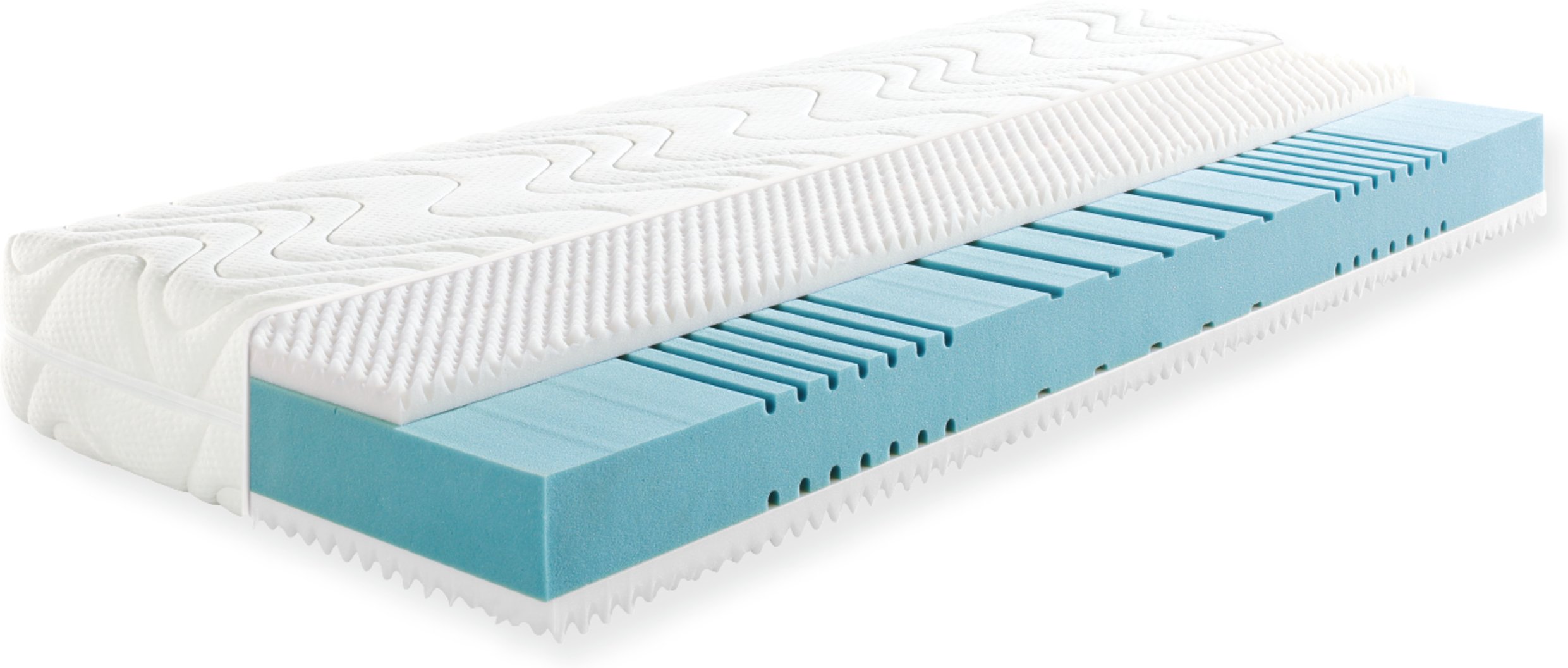 f.a.n. 7-Zonen-Kaltschaum-Matratze mit Noppenschaumauflage (Härtegrad III, 80 X 200 CM)