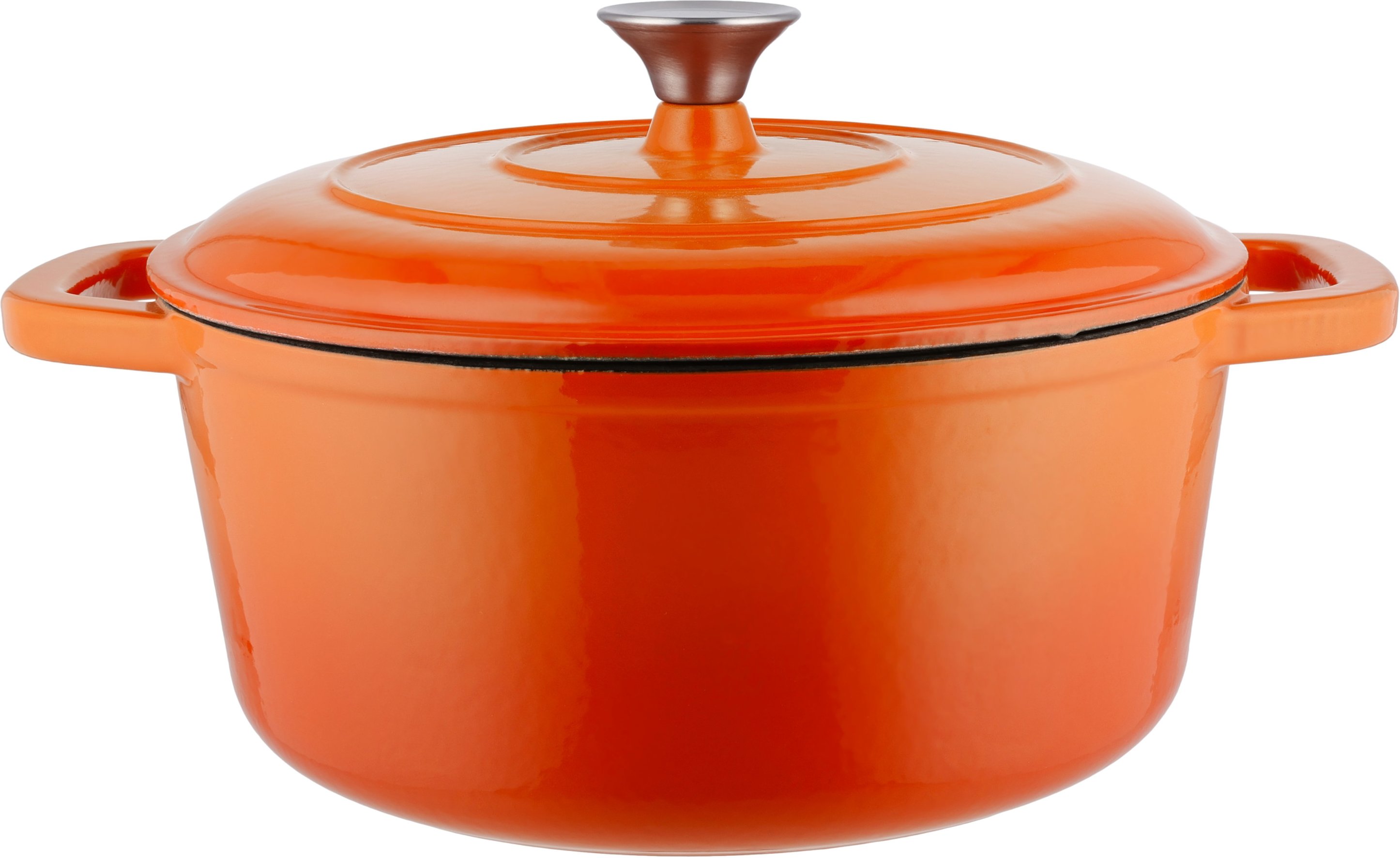 SILVERCREST® Premium-Gusseisentopf, mit Drop-System 28 cm / 5,6 Liter (Orange)