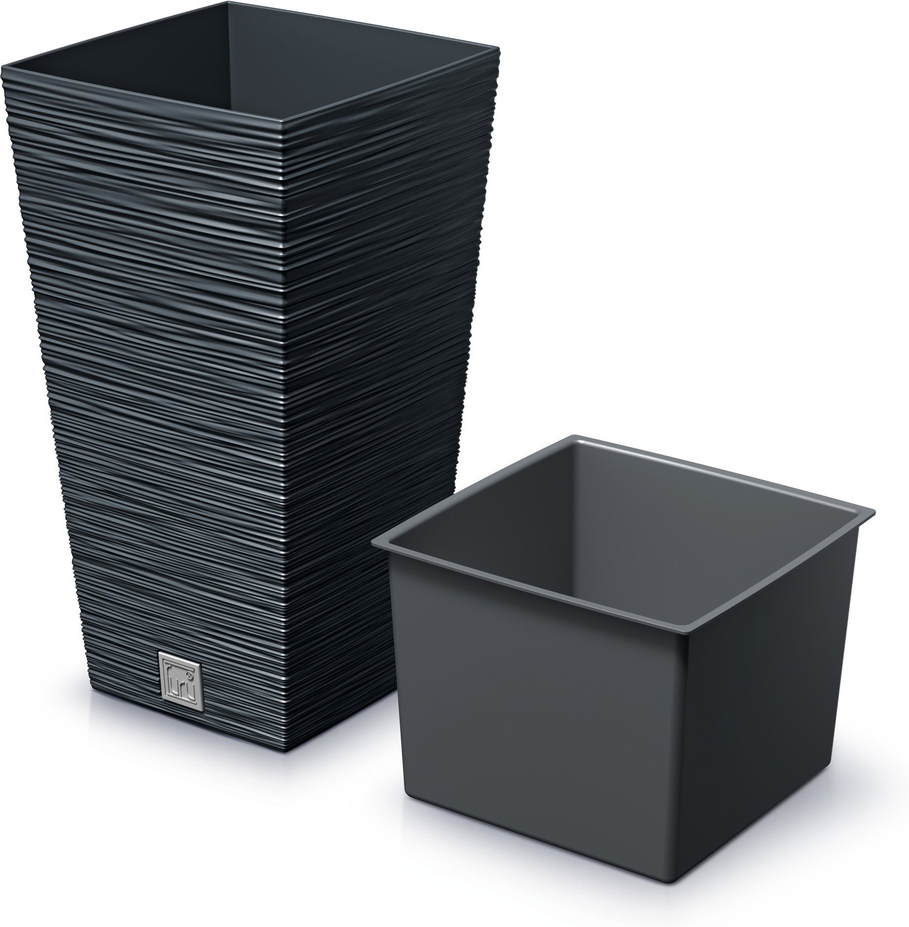 Prosperplast Blumentopf FURU SQUARE (Anthrazit, 395x395x755)
