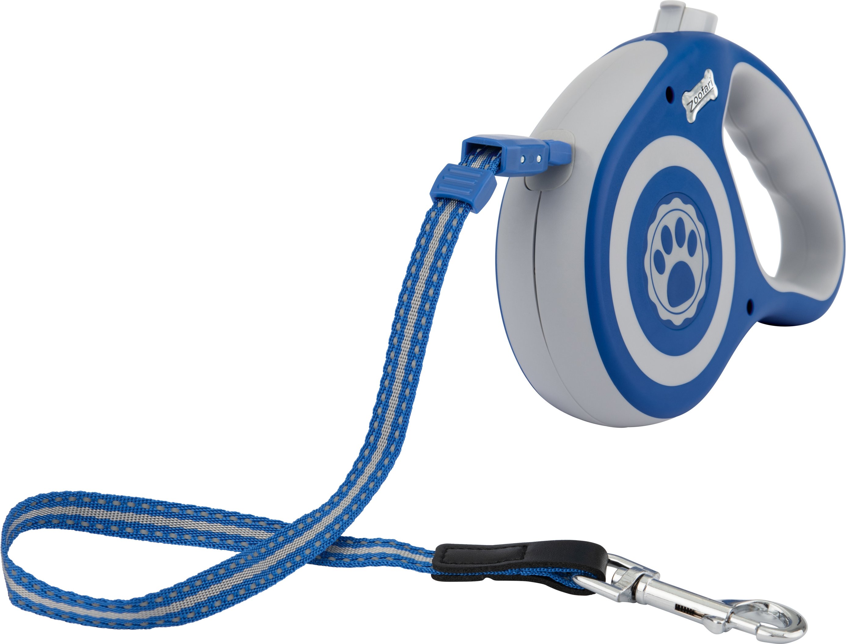 zoofari® Ausziehleine mit Rückzugmechanismus, 5 m (klein, Blau)