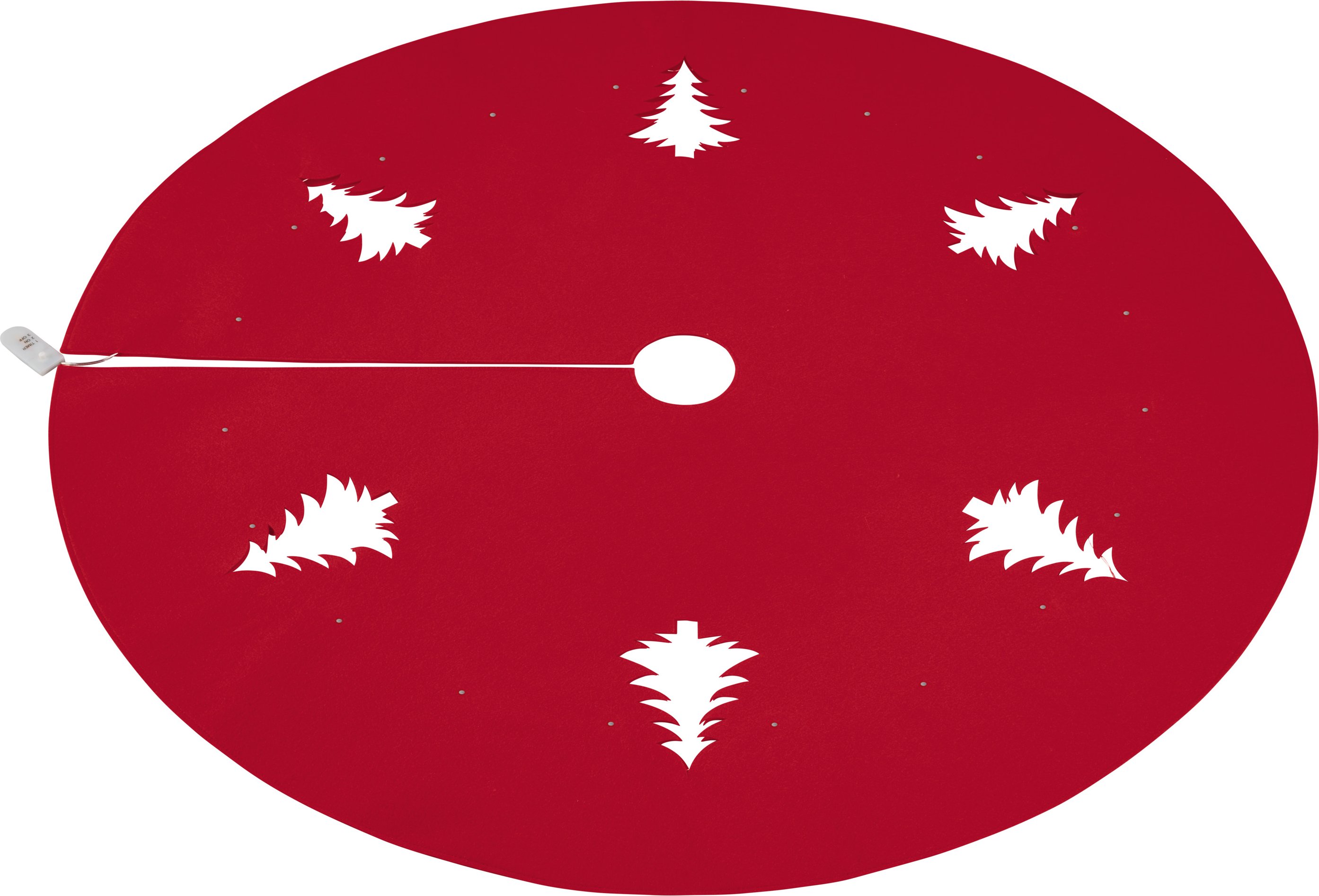 LIVARNO home LED-Weihnachtsbaumdecke (Rund, Rot)