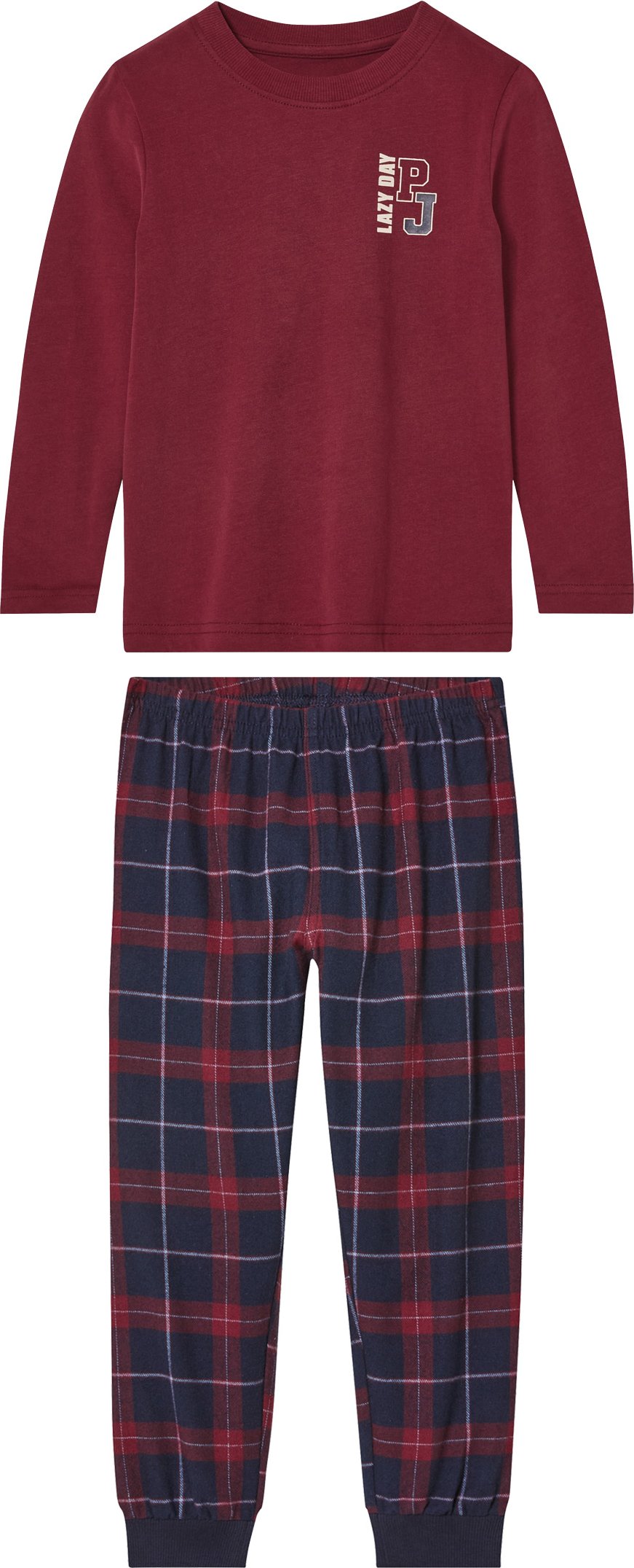 lupilu® Kleinkinder Jungen Pyjama lang (Rot, 122/128)""