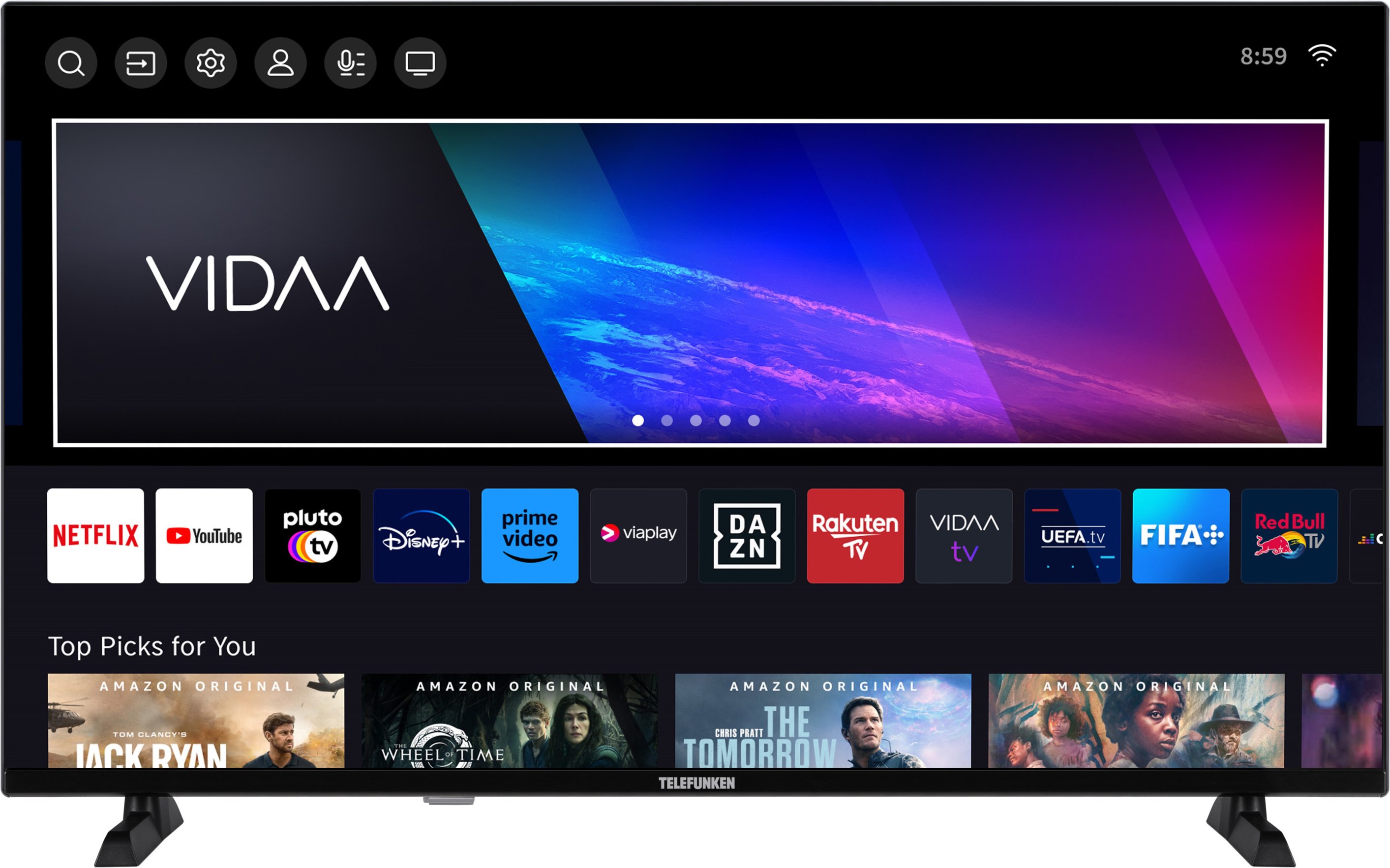 TELEFUNKEN Fernseher »QFVP750S QLED VIDAA« Smart TV (40 Zoll)