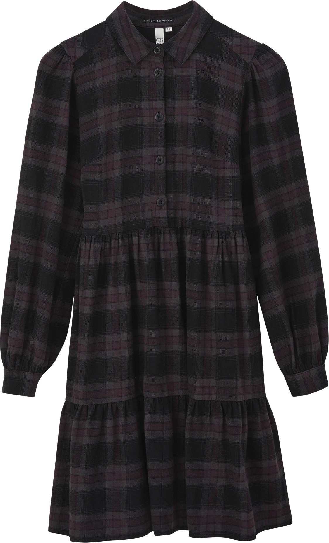 QS by s.Oliver Damen Kleid (Karo, 36)""