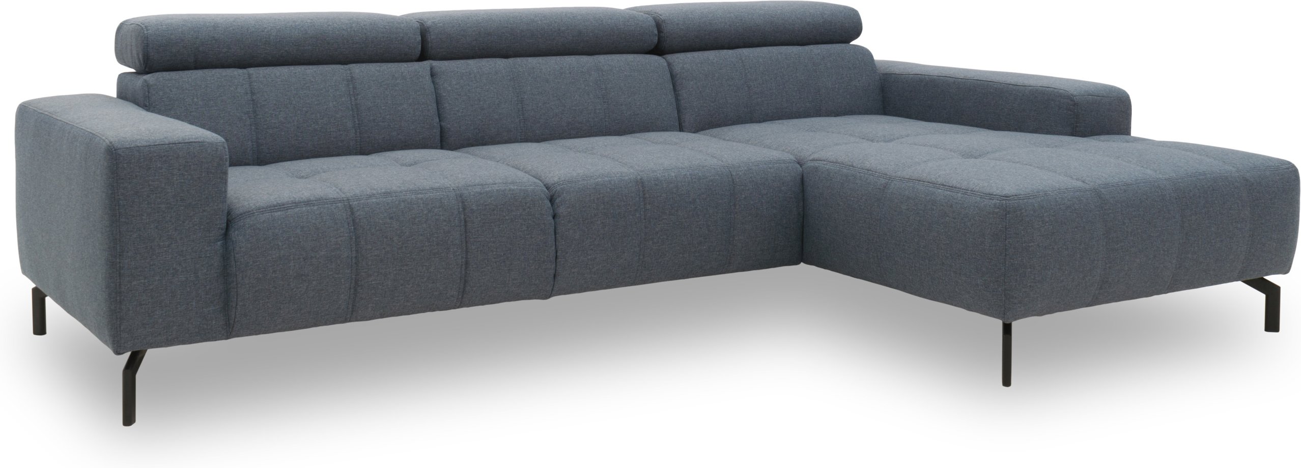 Domo Sofa »Cunelli« mit Longchair (davorstehend rechts, 292x175cm, Blau)