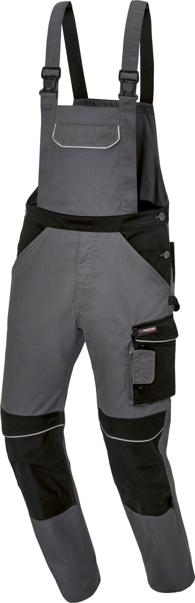 PARKSIDE PERFORMANCE® Herren Arbeitslatzhose, mit Knieverstärkung (Grau, 50)