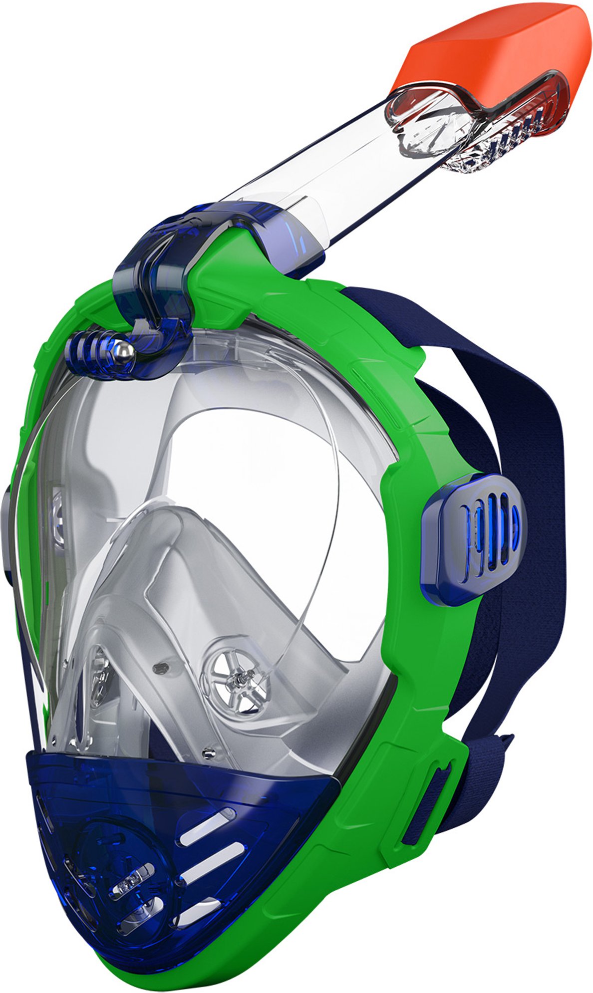 CRIVIT Schnorchelmaske multifunktional (grün/blau, S/M)