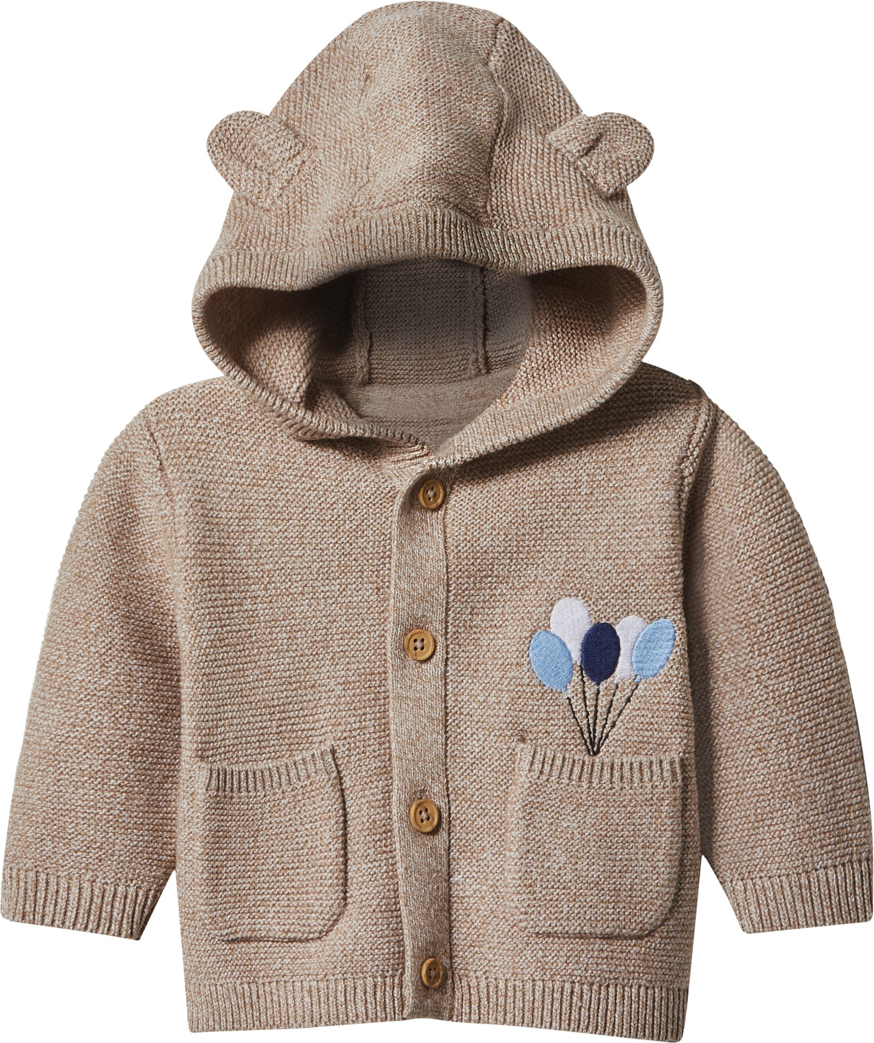 Thumbnail - lupilu® Baby Jungen Strickjacke (Braun, 74/80)