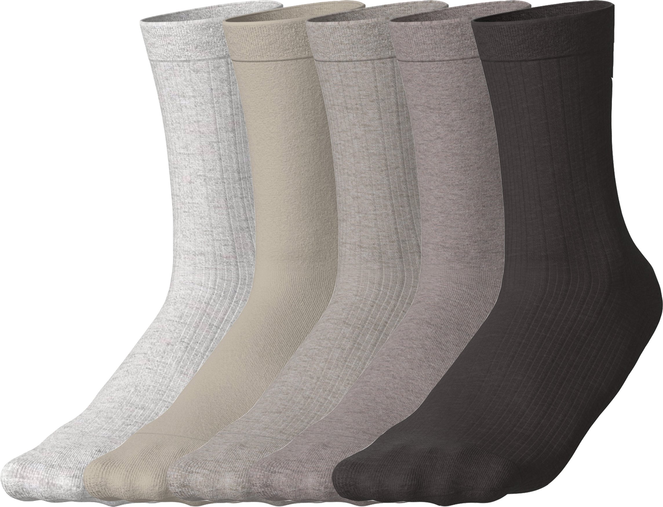 esmara® Damen Socken, 5 Paar (beige/braun, 39-42)