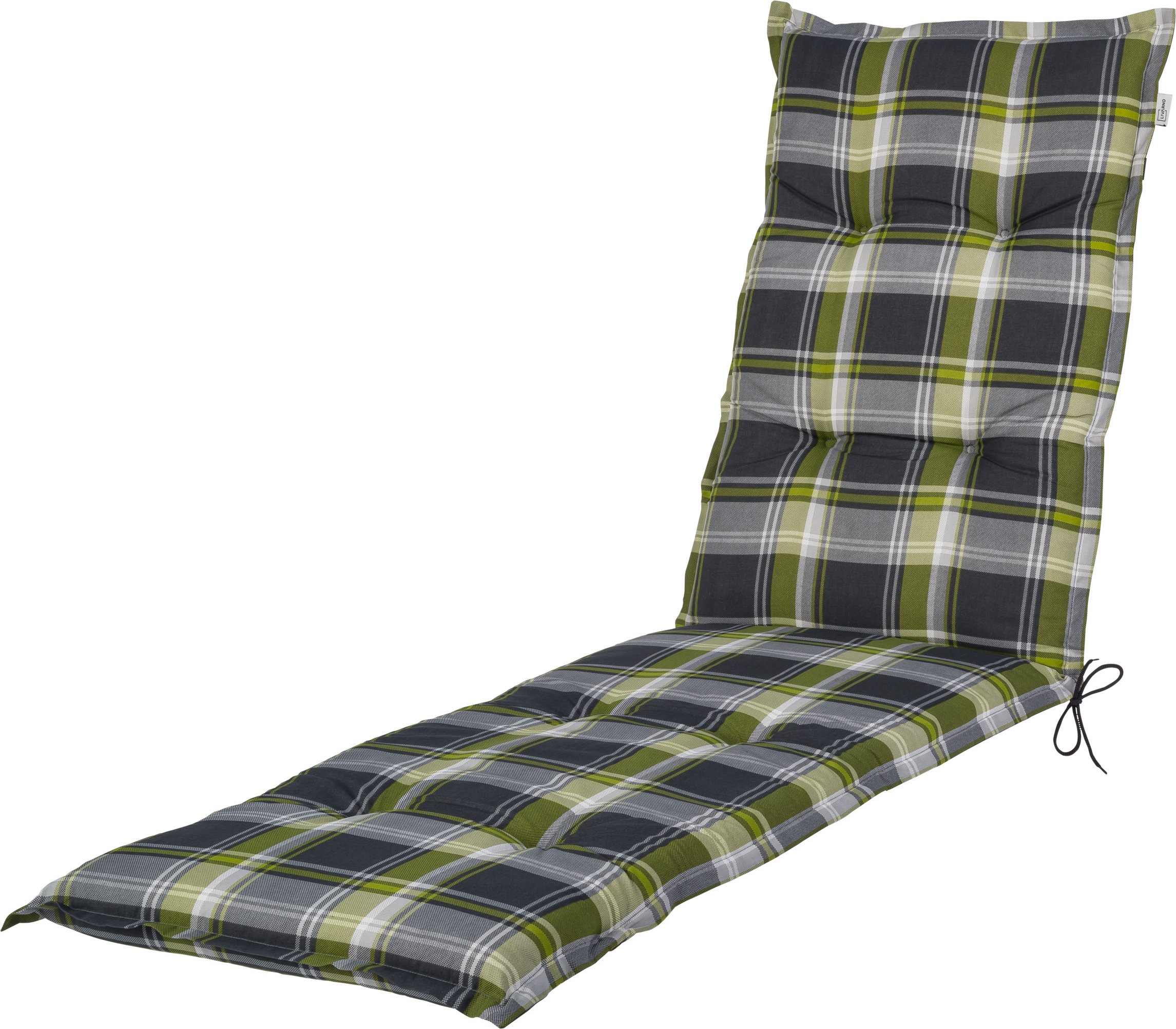LIVARNO® Polsterauflage Valencia/Miami Relaxsessel (Karo/grün)