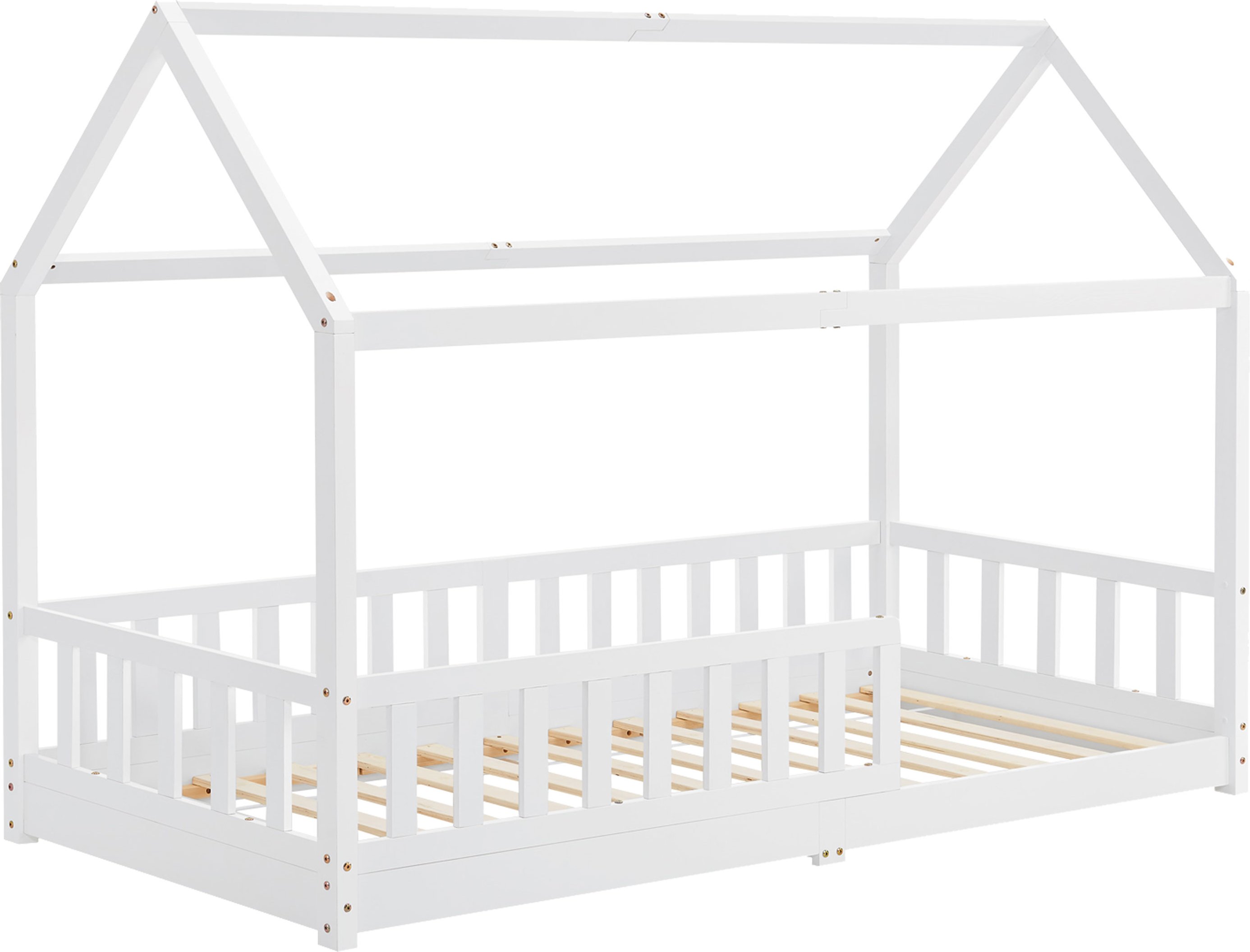 Juskys Kinderbett Marli_STR_OS (Weiß, 200 x 90 cm)