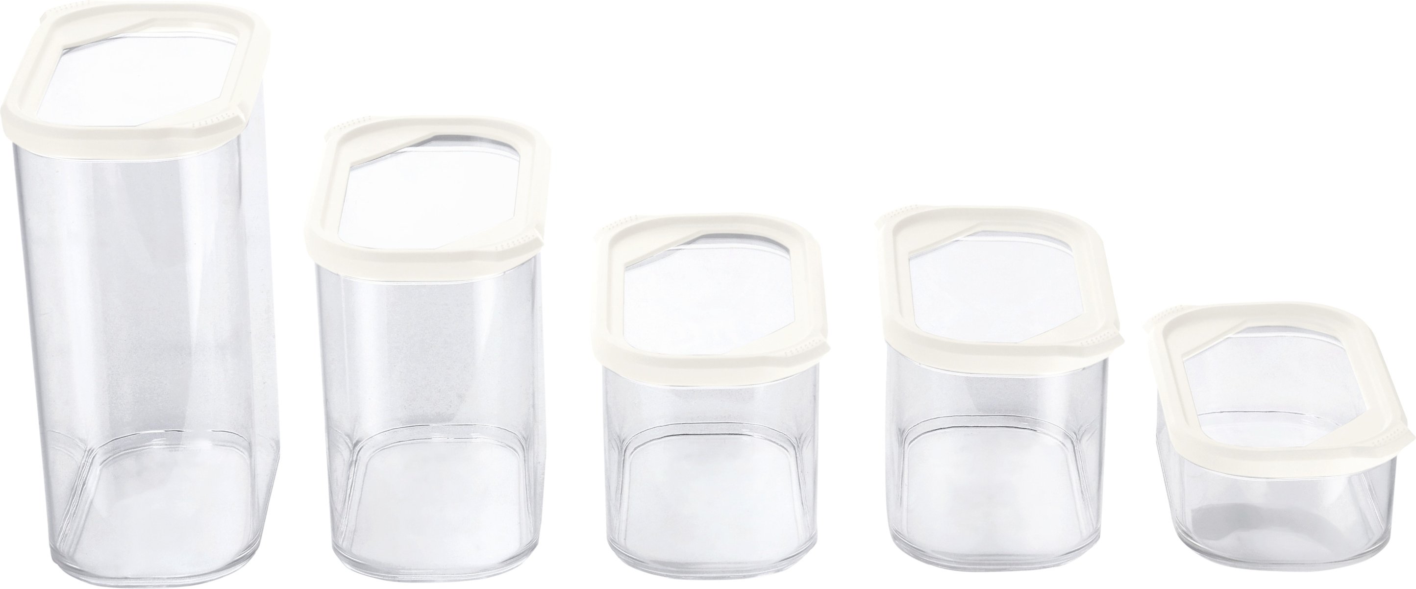 SILVERCREST® Vorratsdosen-Sets 5er (Set 4 Größen/weiß)