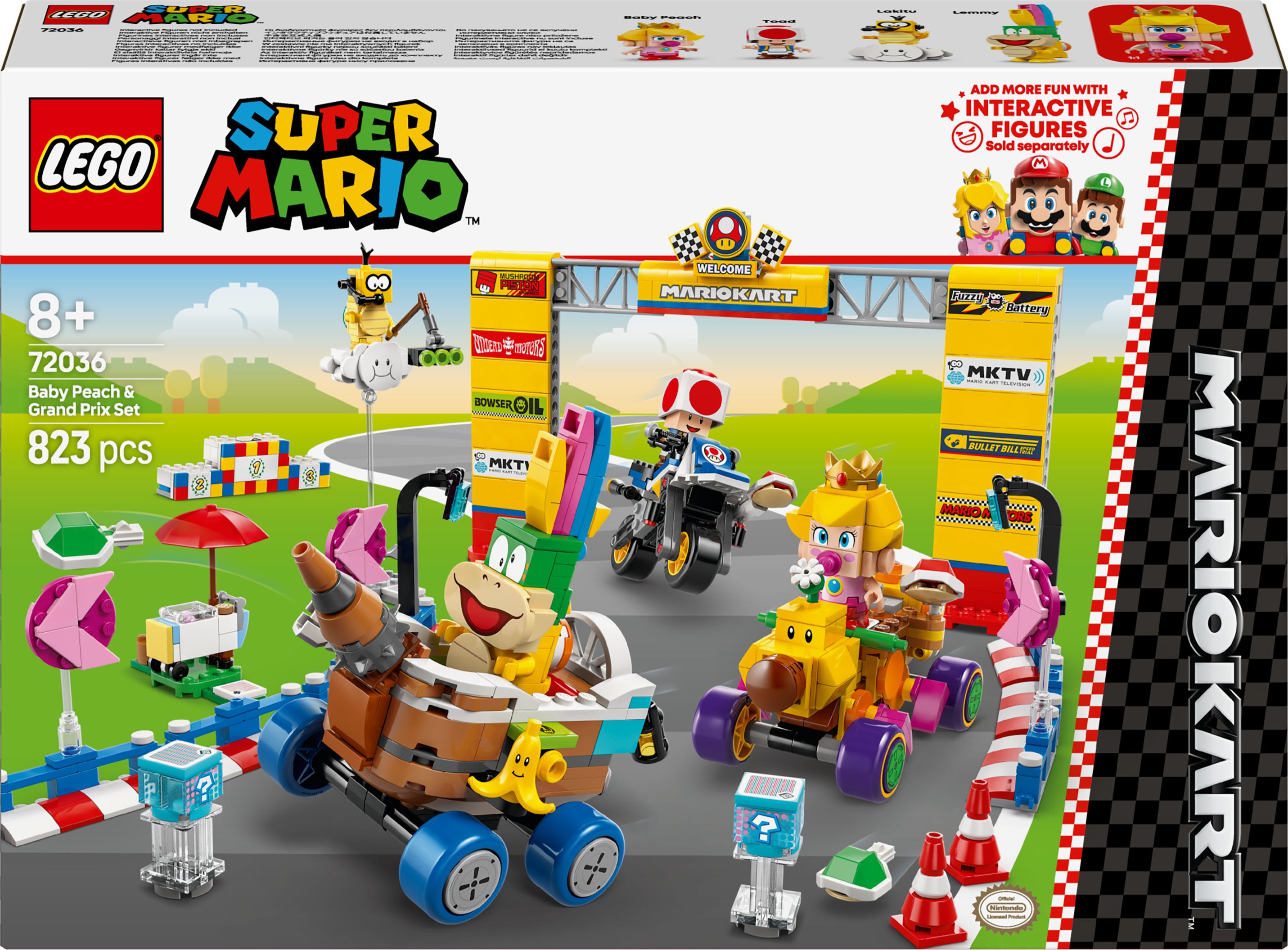 LEGO® Super Mario 72036 Mario Kart™ – Baby Peach & Grand Prix–Set