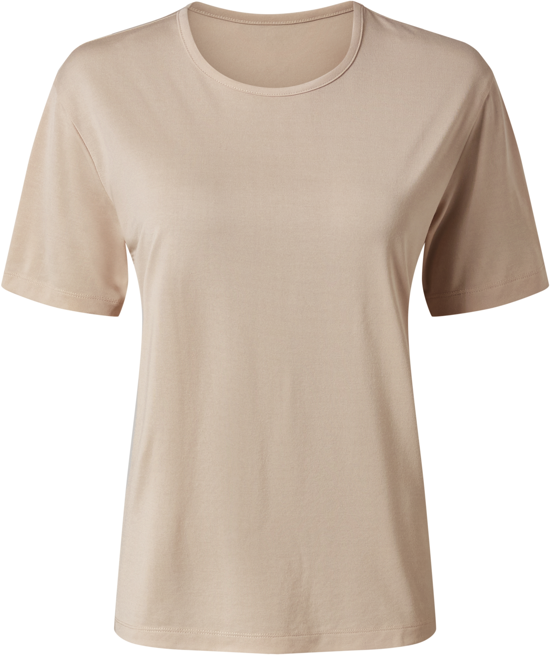 esmara® Damen Shirt, besonders weich und anschmiegsam (Beige, M(40/42))