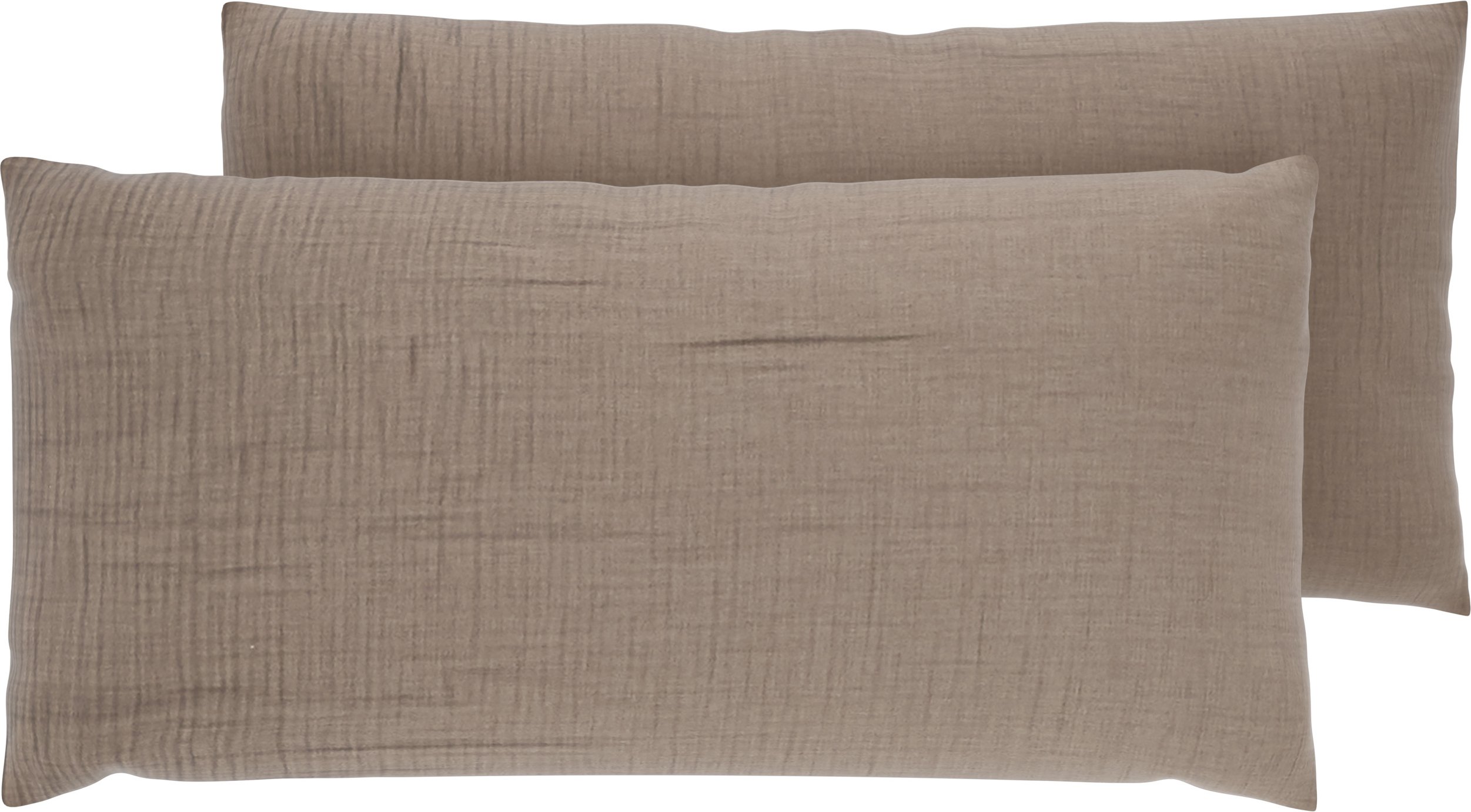 LIVARNO® Kissenbezug Musselin 80 x 40 cm (Braun)