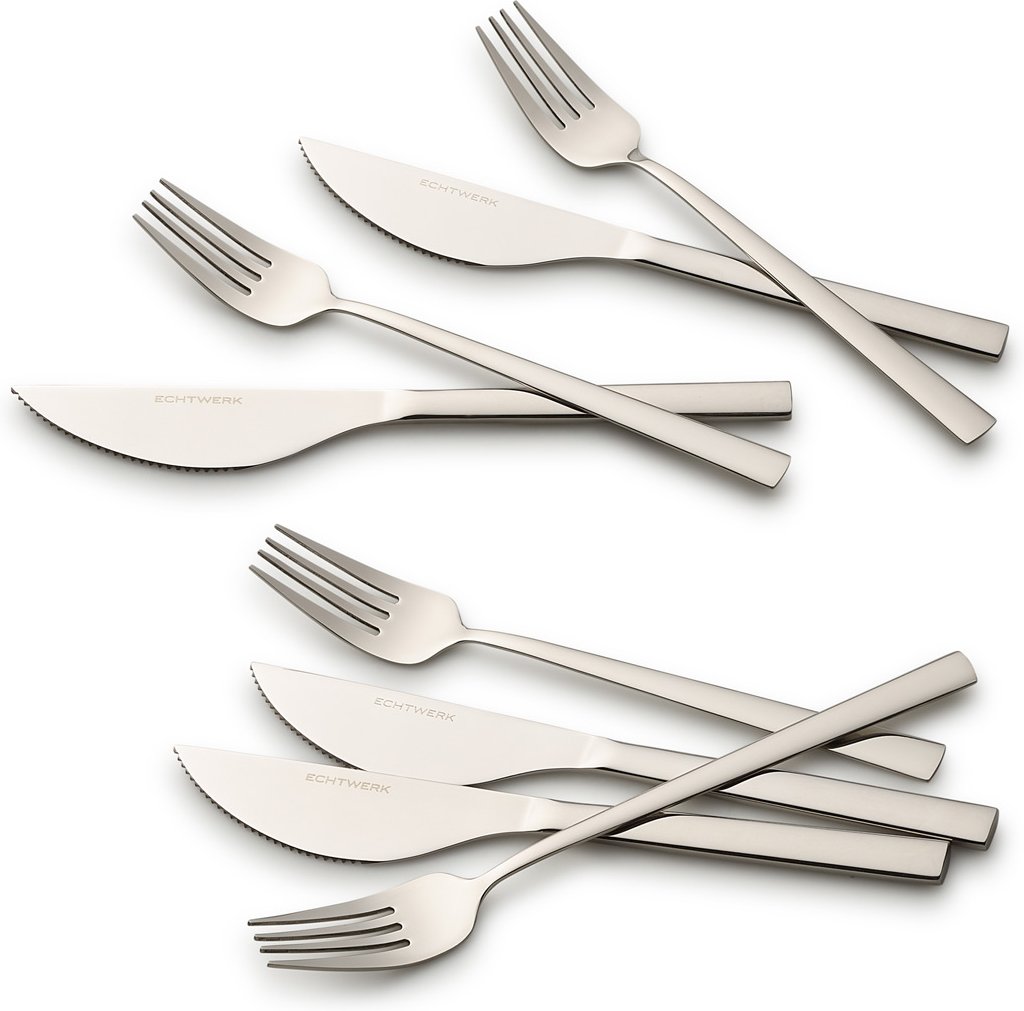 ECHTWERK Pizzabesteck Set "Bari" (Silber, 8tlg)